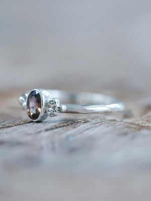 Zircon and Sapphire Ring - Gardens of the Sun | Ethical Jewelry