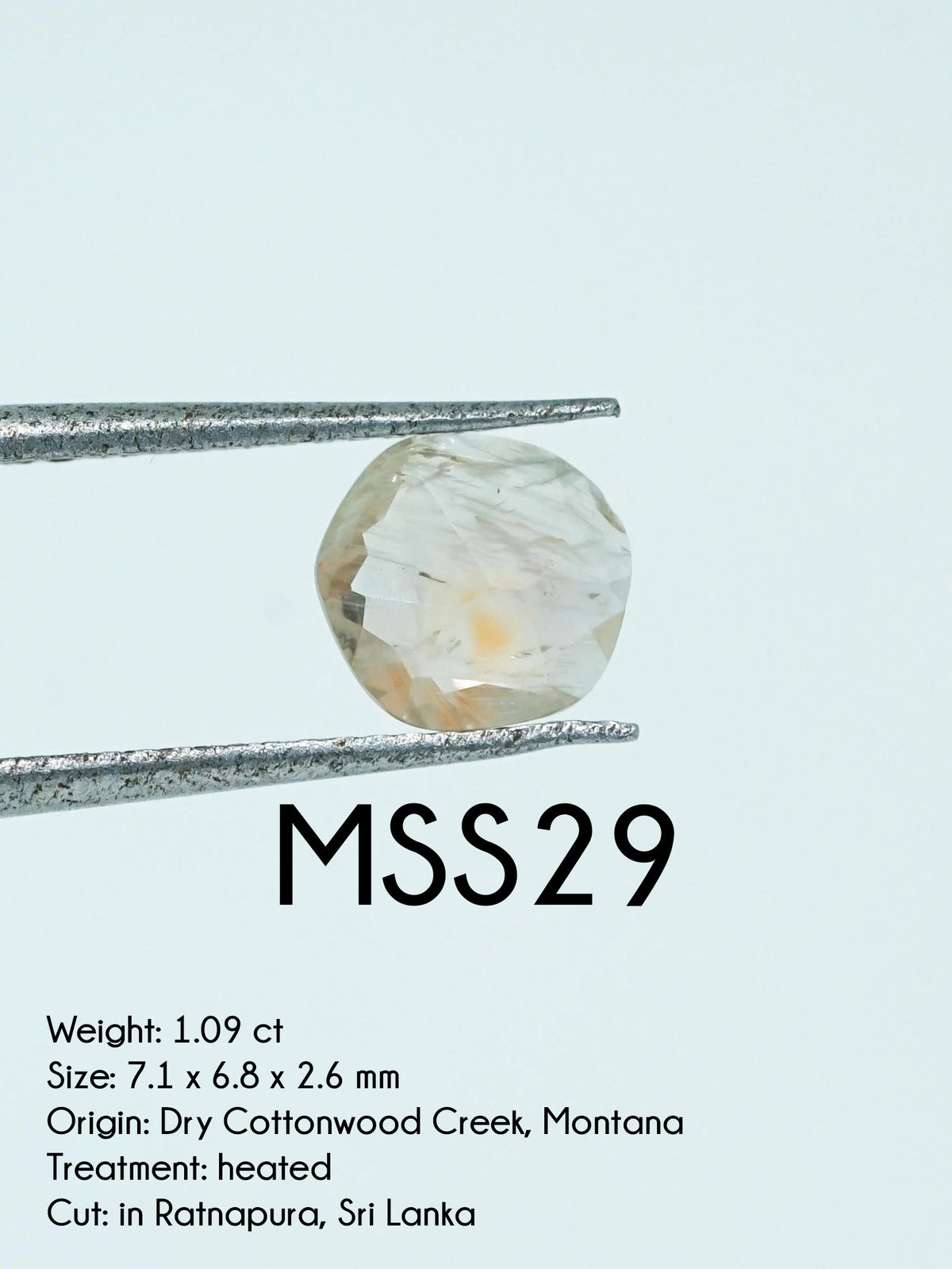 Custom Rose Cut Montana Sapphire Ring in Silver