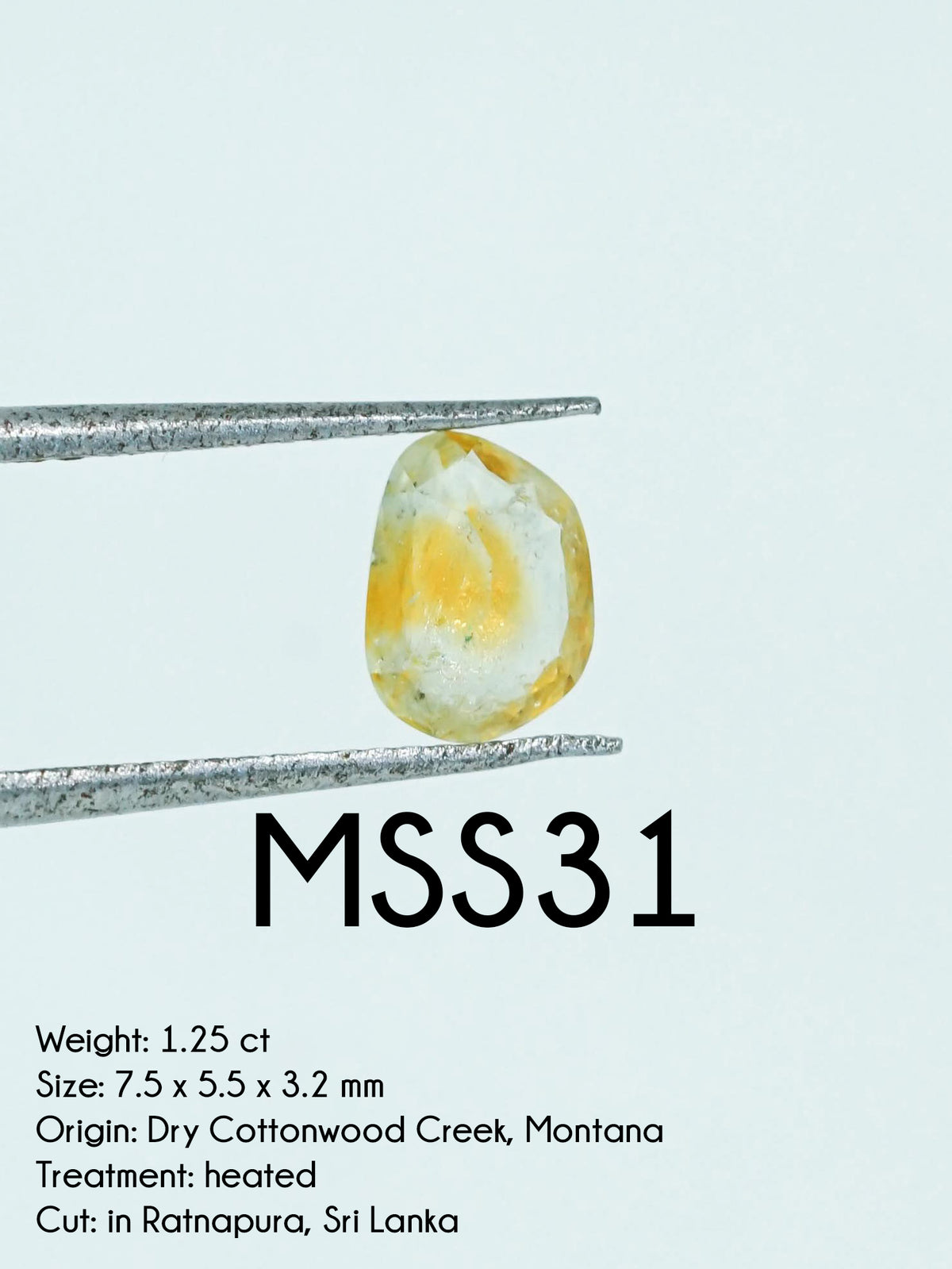 Custom Rose Cut Montana Sapphire Ring in Silver