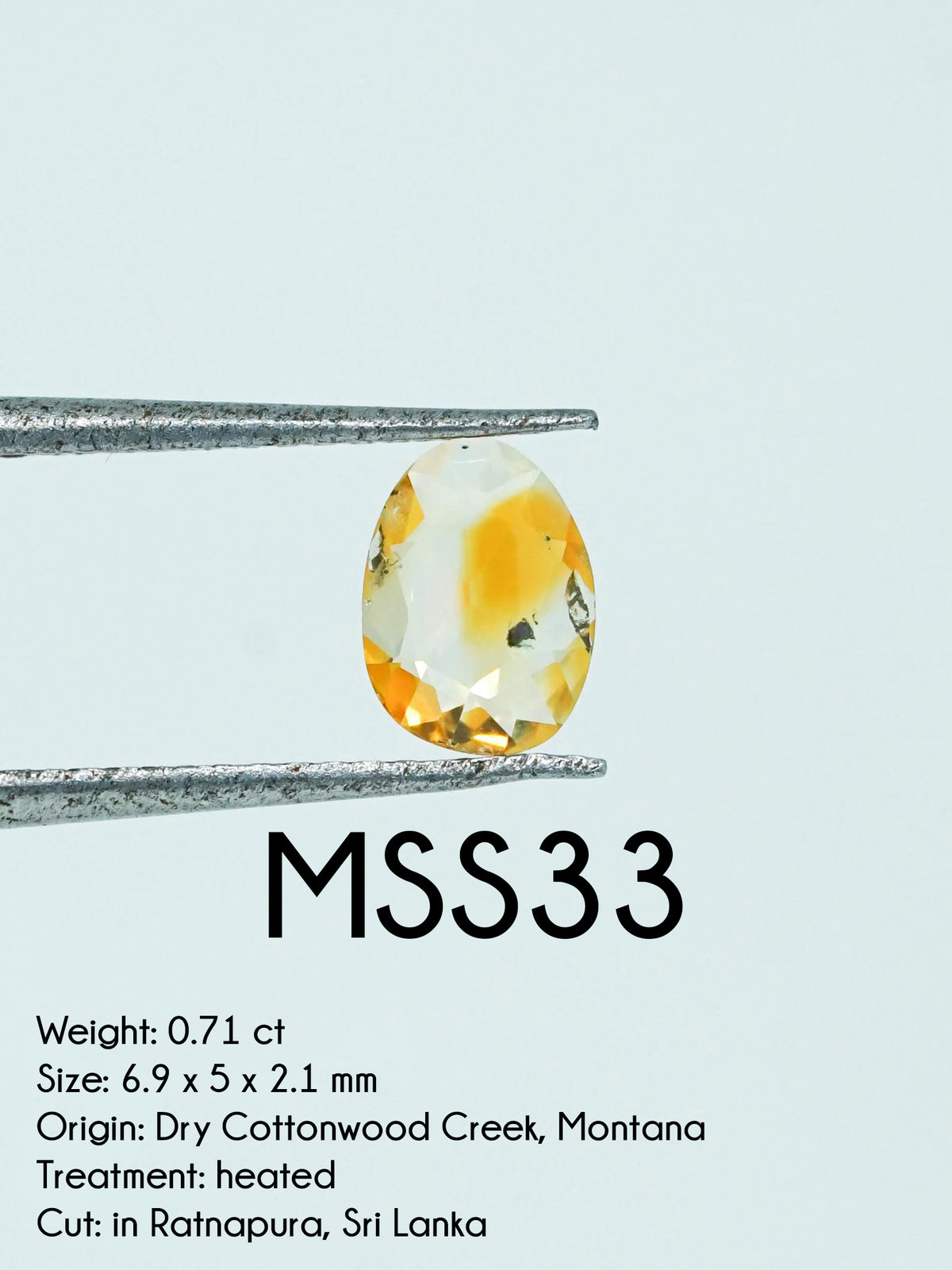 Custom Rose Cut Montana Sapphire Ring in Silver