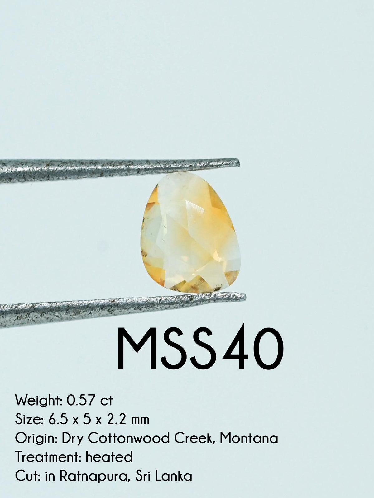 Custom Rose Cut Montana Sapphire Ring in Silver