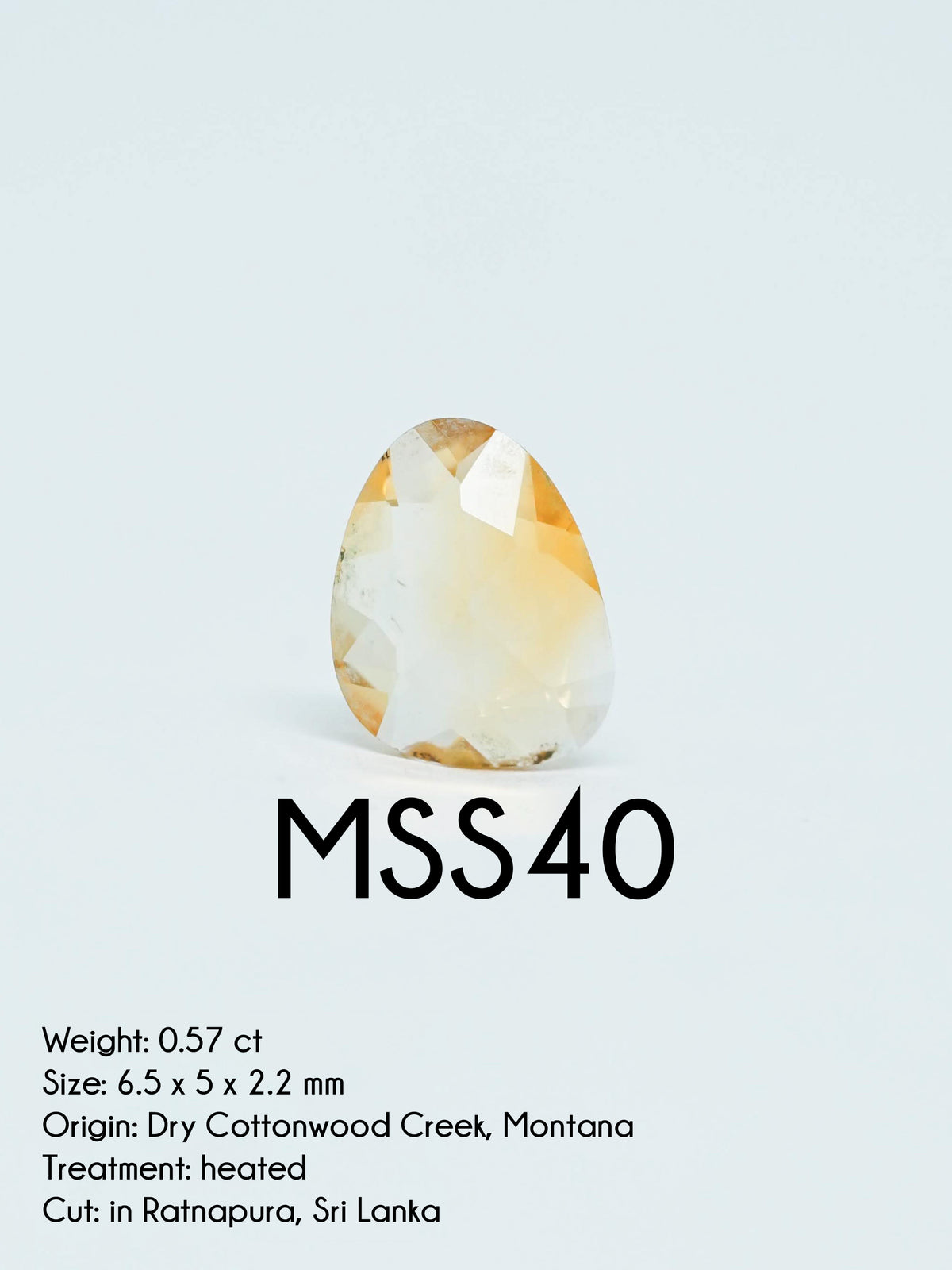 Custom Rose Cut Montana Sapphire Ring in Silver