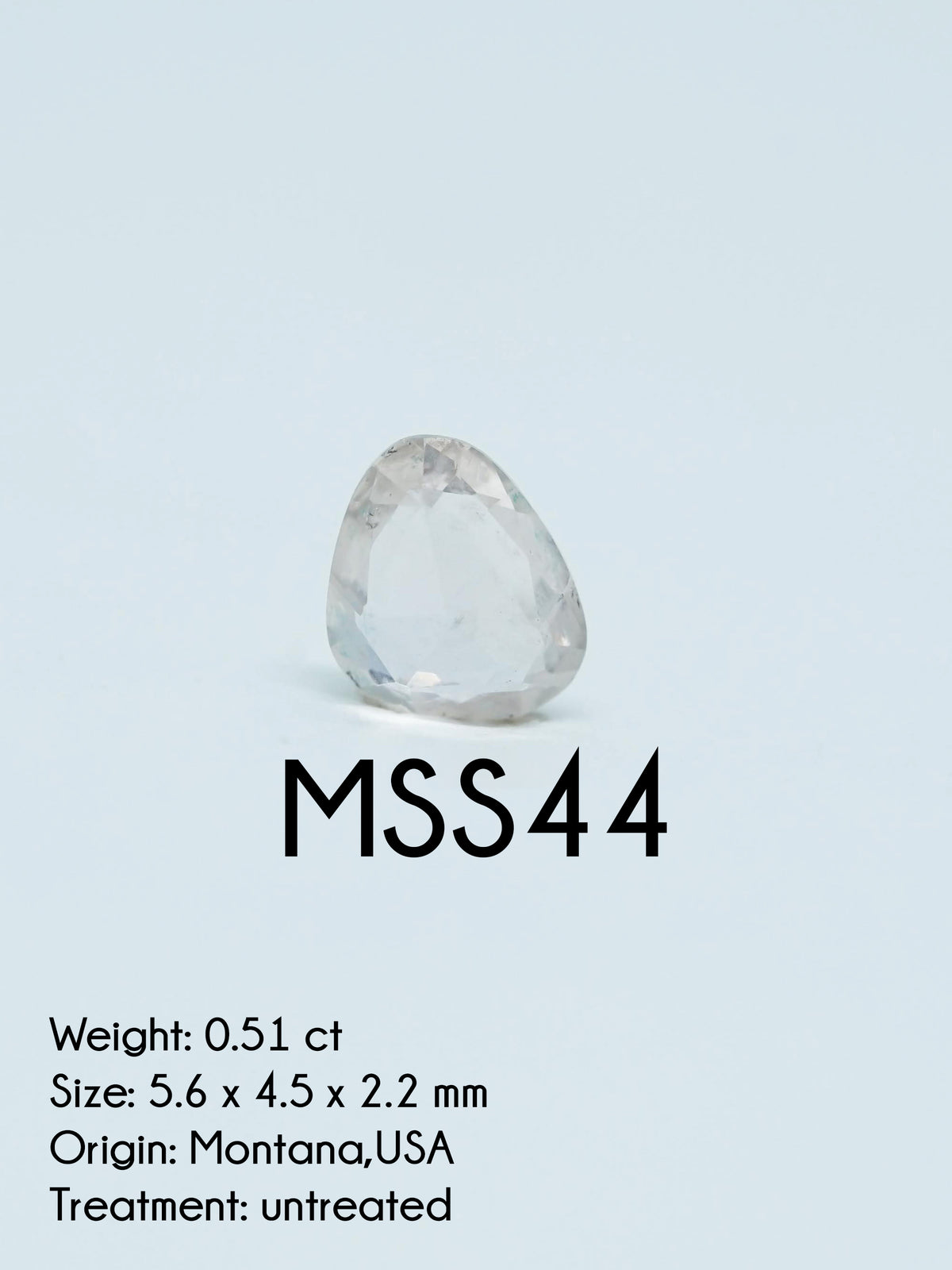 Custom Rose Cut Montana Sapphire Ring in Silver