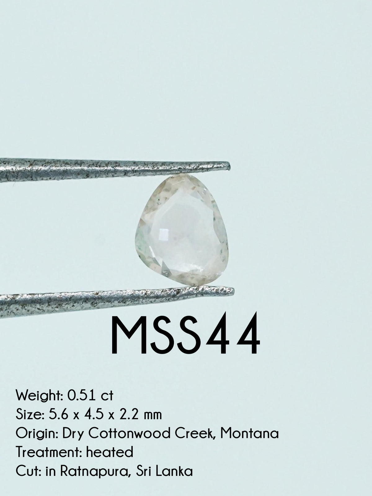 Custom Rose Cut Montana Sapphire Ring in Silver