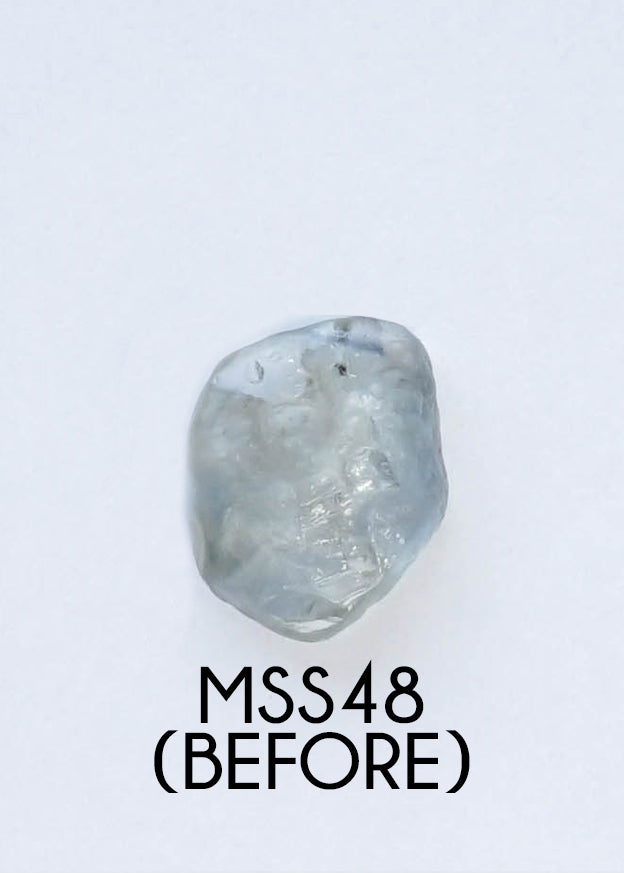 Custom Rose Cut Montana Sapphire Ring in Silver