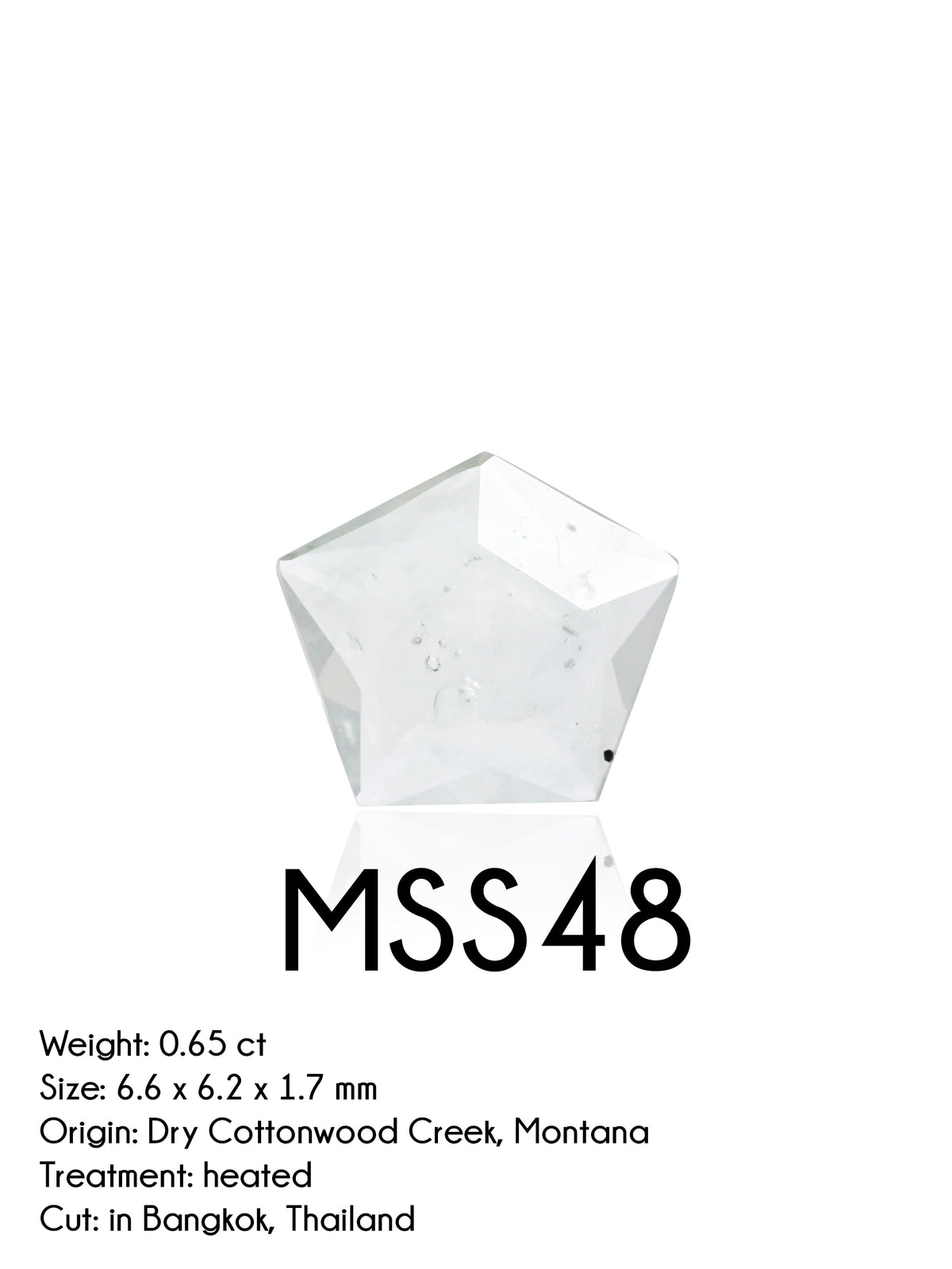 Custom Rose Cut Montana Sapphire Ring in Silver