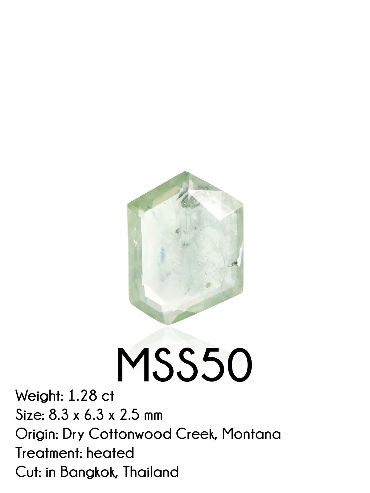 Custom Rose Cut Montana Sapphire Ring in Silver