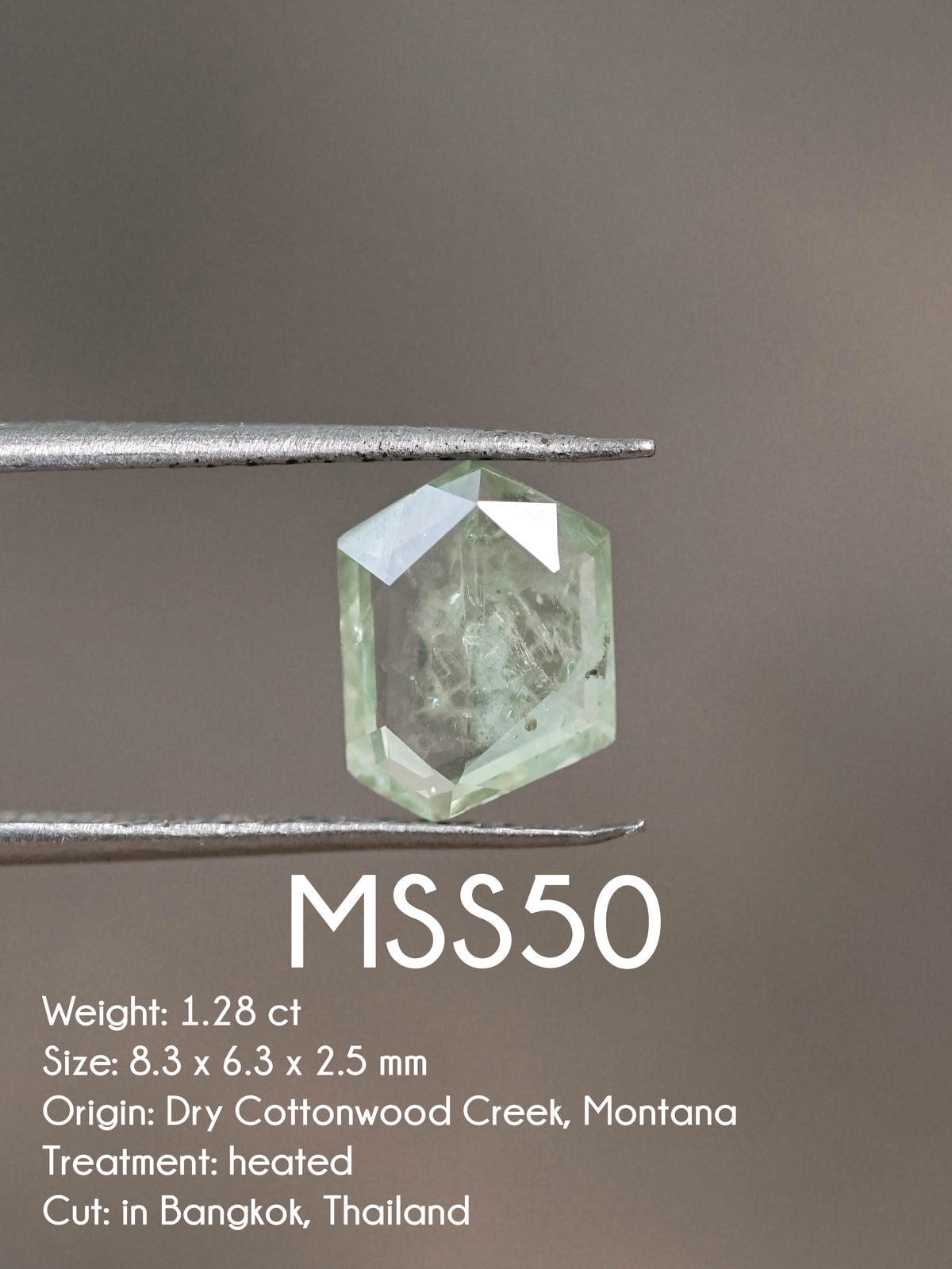 Custom Rose Cut Montana Sapphire Ring in Silver