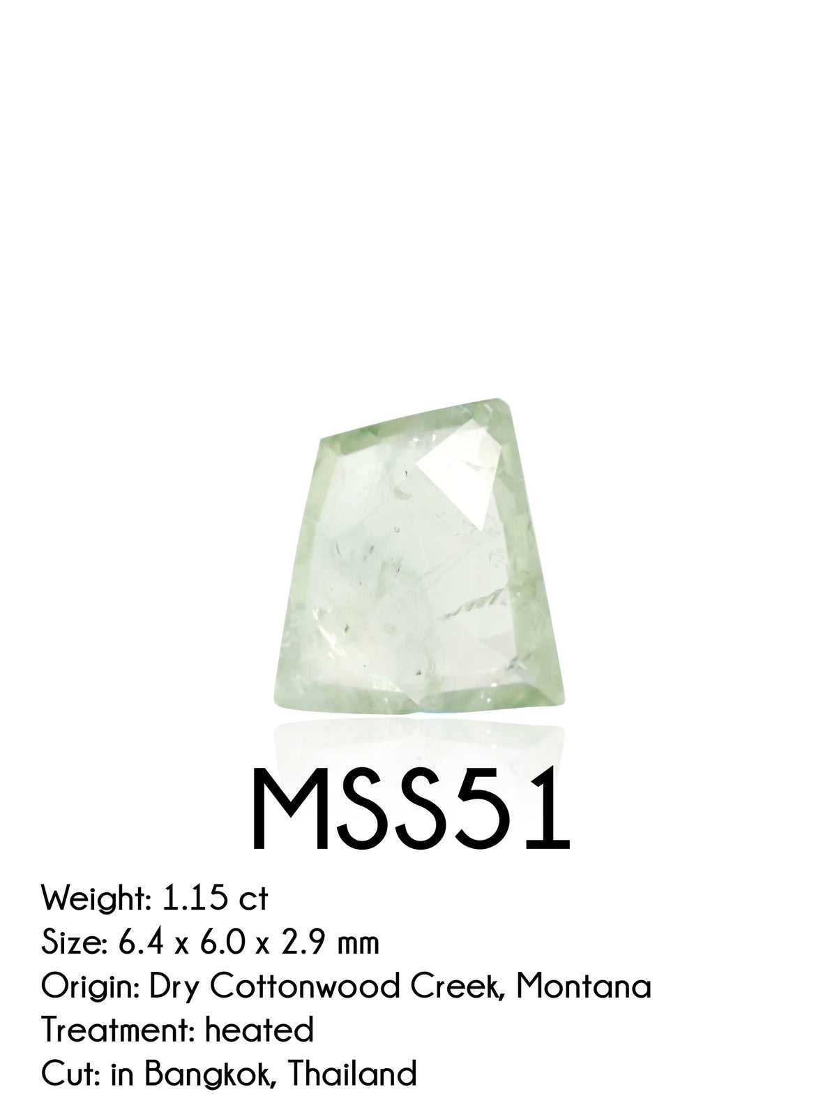 Custom Rose Cut Montana Sapphire Ring in Silver