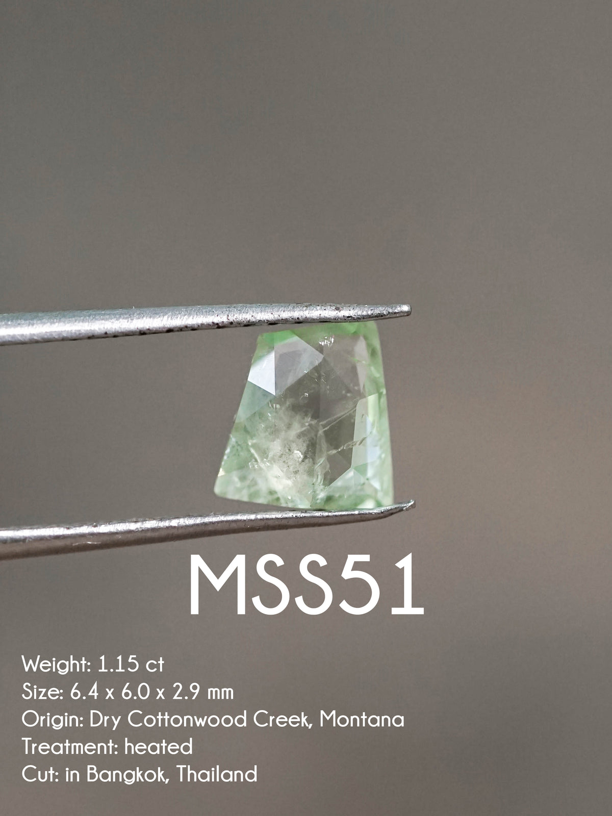 Custom Rose Cut Montana Sapphire Ring in Silver