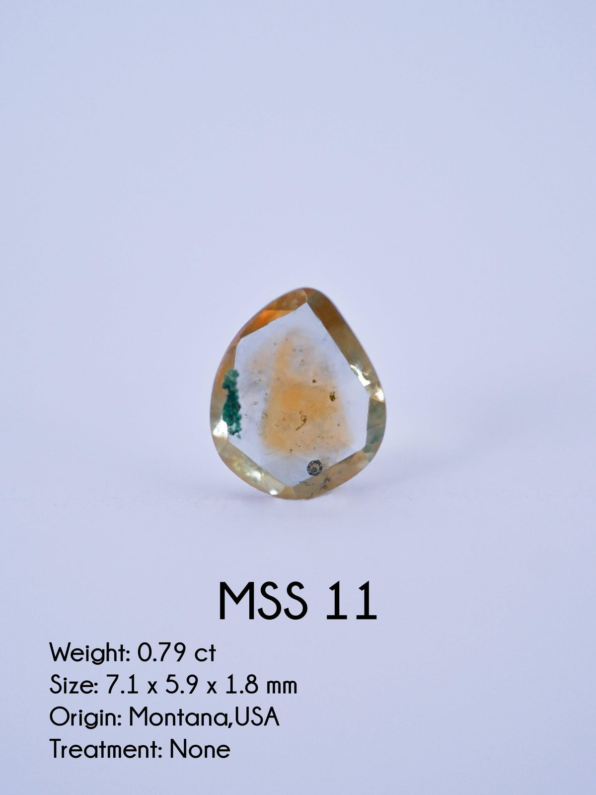 Custom Rose Cut Montana Sapphire Ring in Silver - Gardens of the Sun | Ethical Jewelry