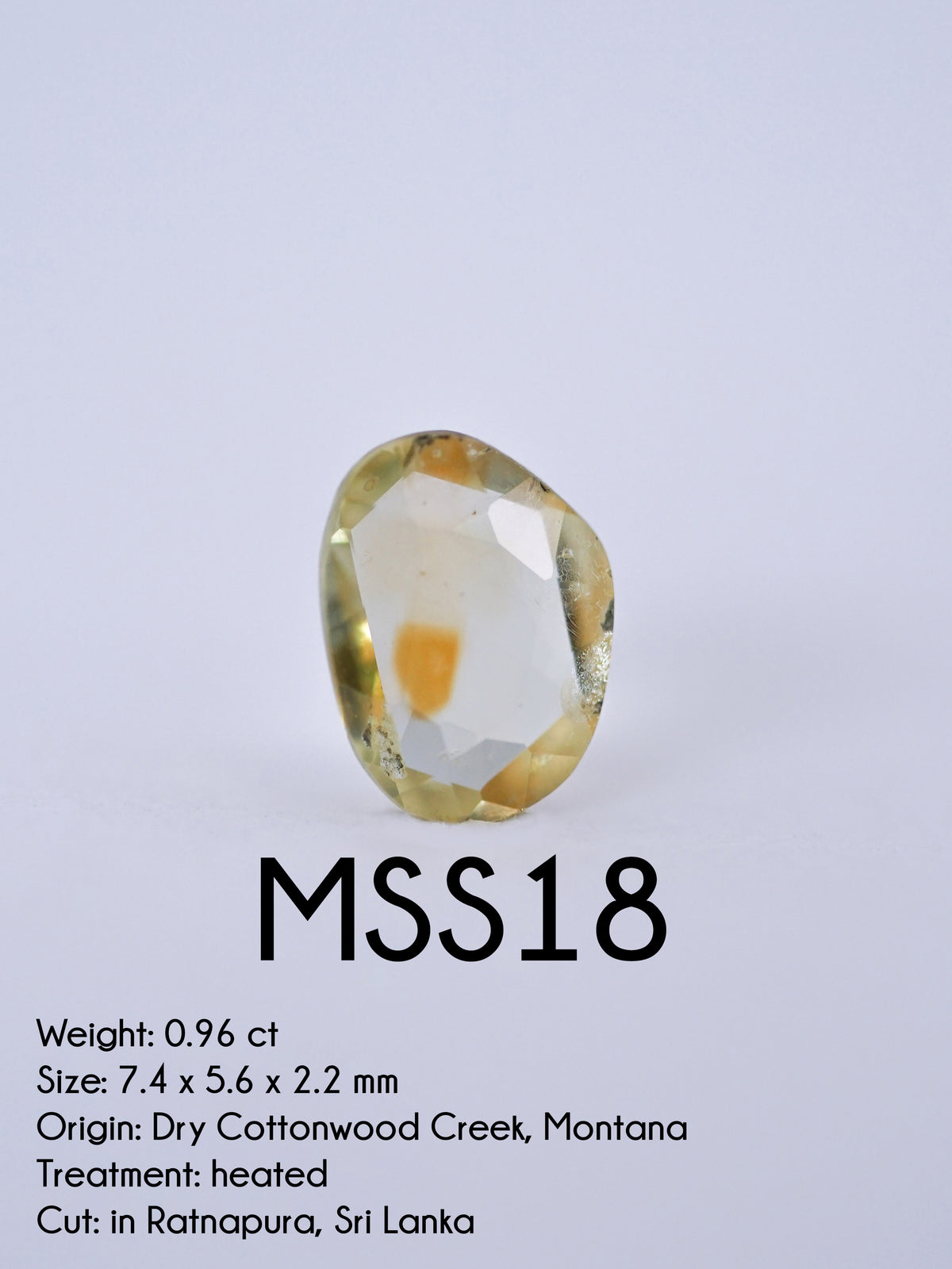 Custom Rose Cut Montana Sapphire Ring in Silver