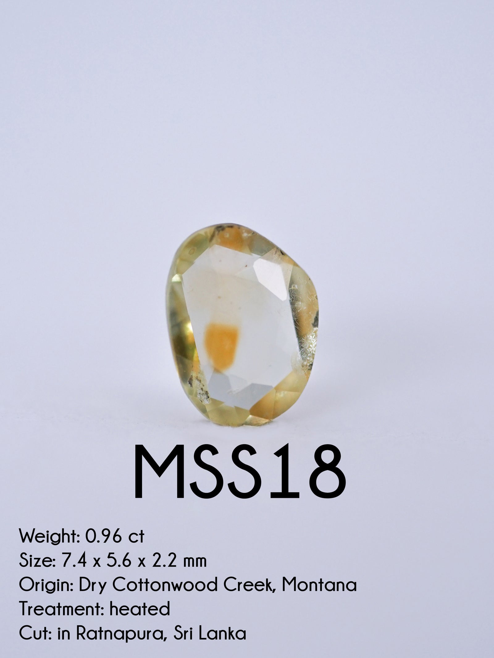 Custom Rose Cut Montana Sapphire Ring in Silver