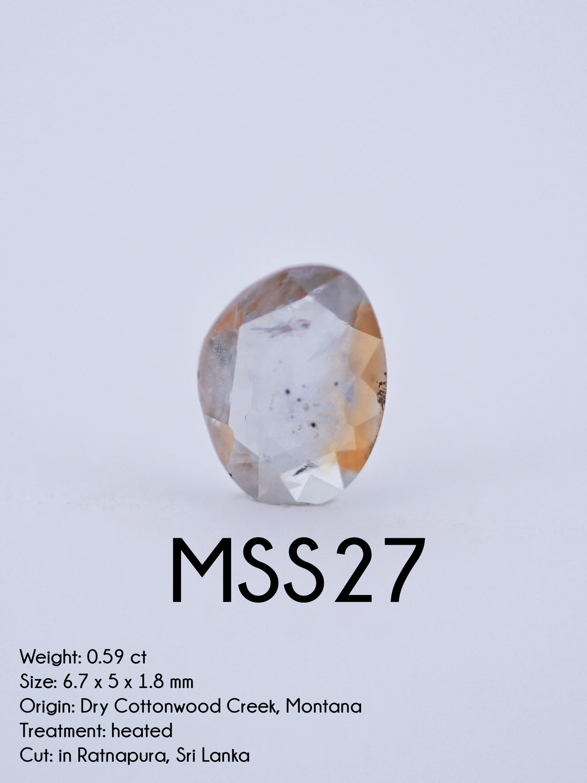 Custom Rose Cut Montana Sapphire Ring in Silver