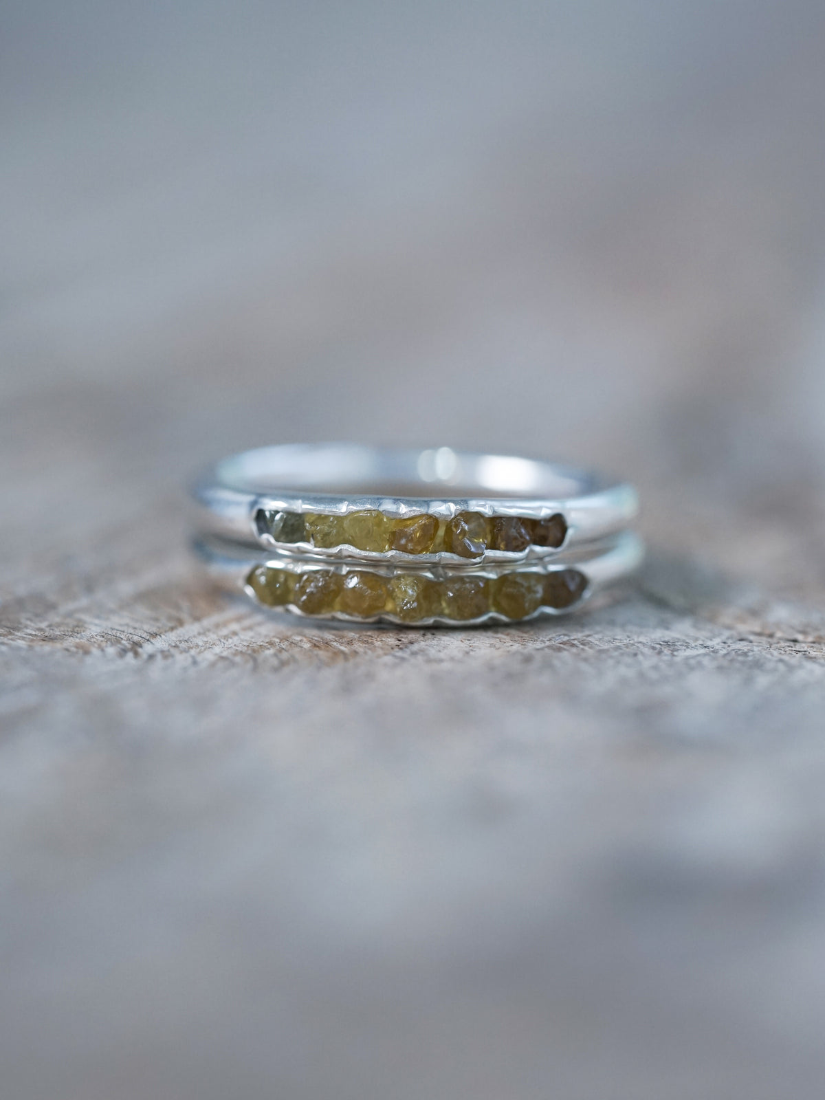 Mali Garnet Rings with Hidden Gems in recycled sterling silver