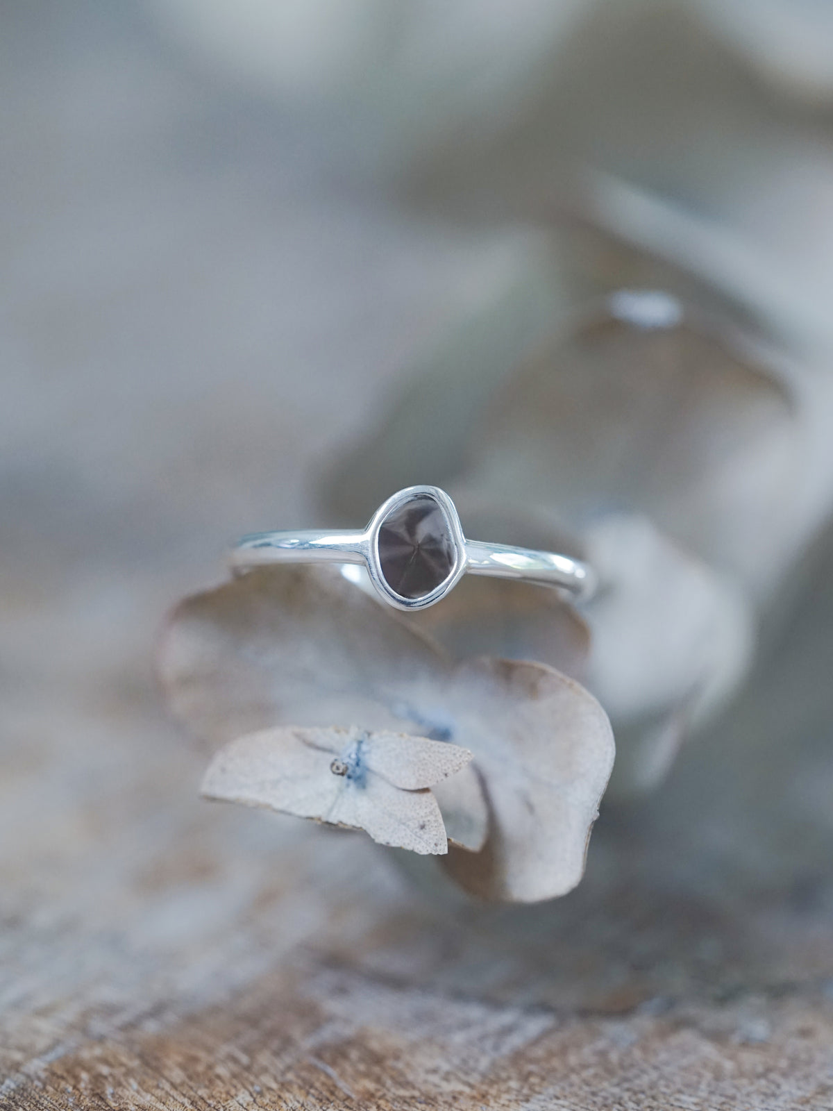 Marble Diamond Slice Ring in Silver - Gardens of the Sun | Ethical Jewelry