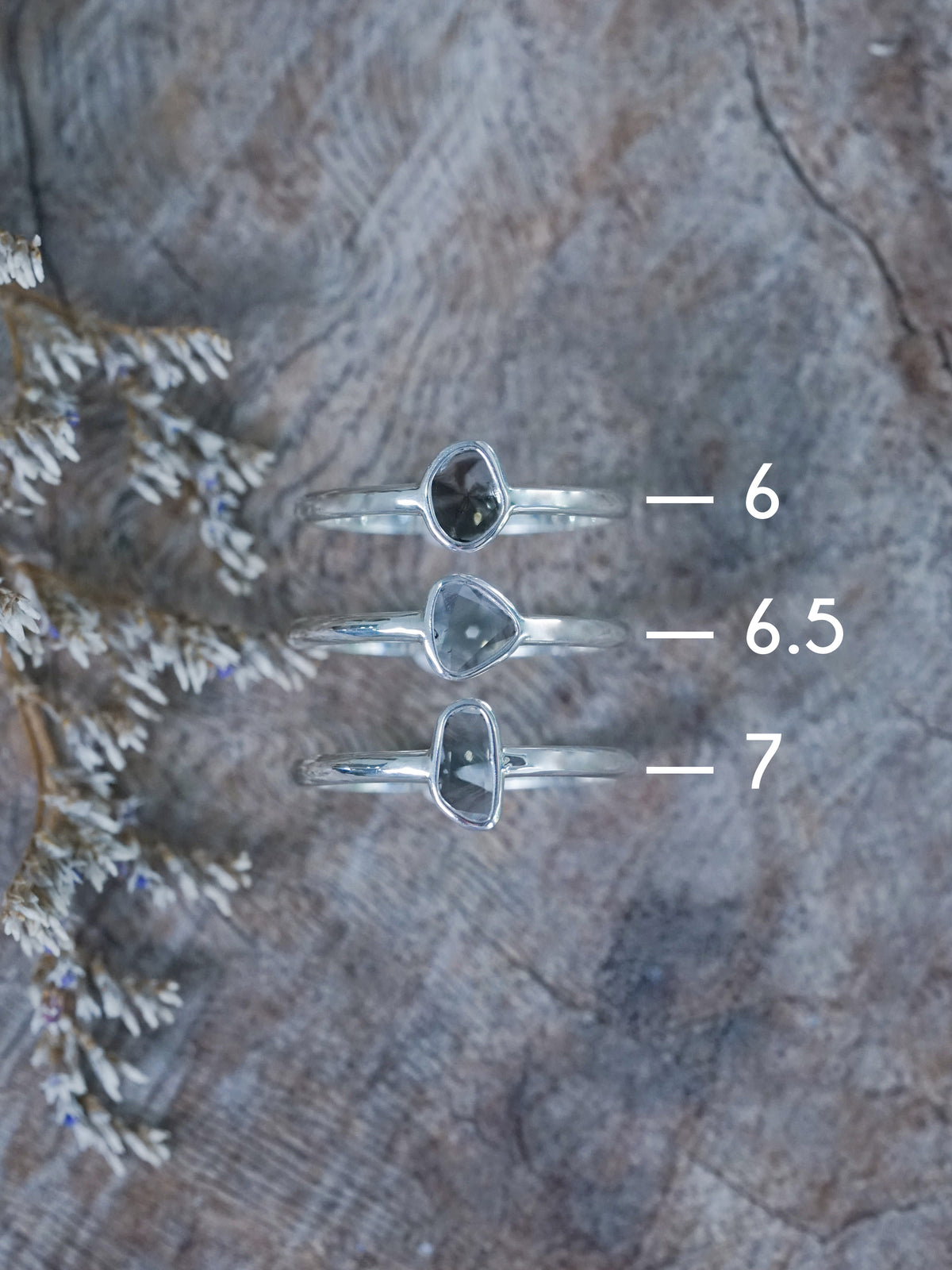 Marble Diamond Slice Ring in Silver - Gardens of the Sun | Ethical Jewelry