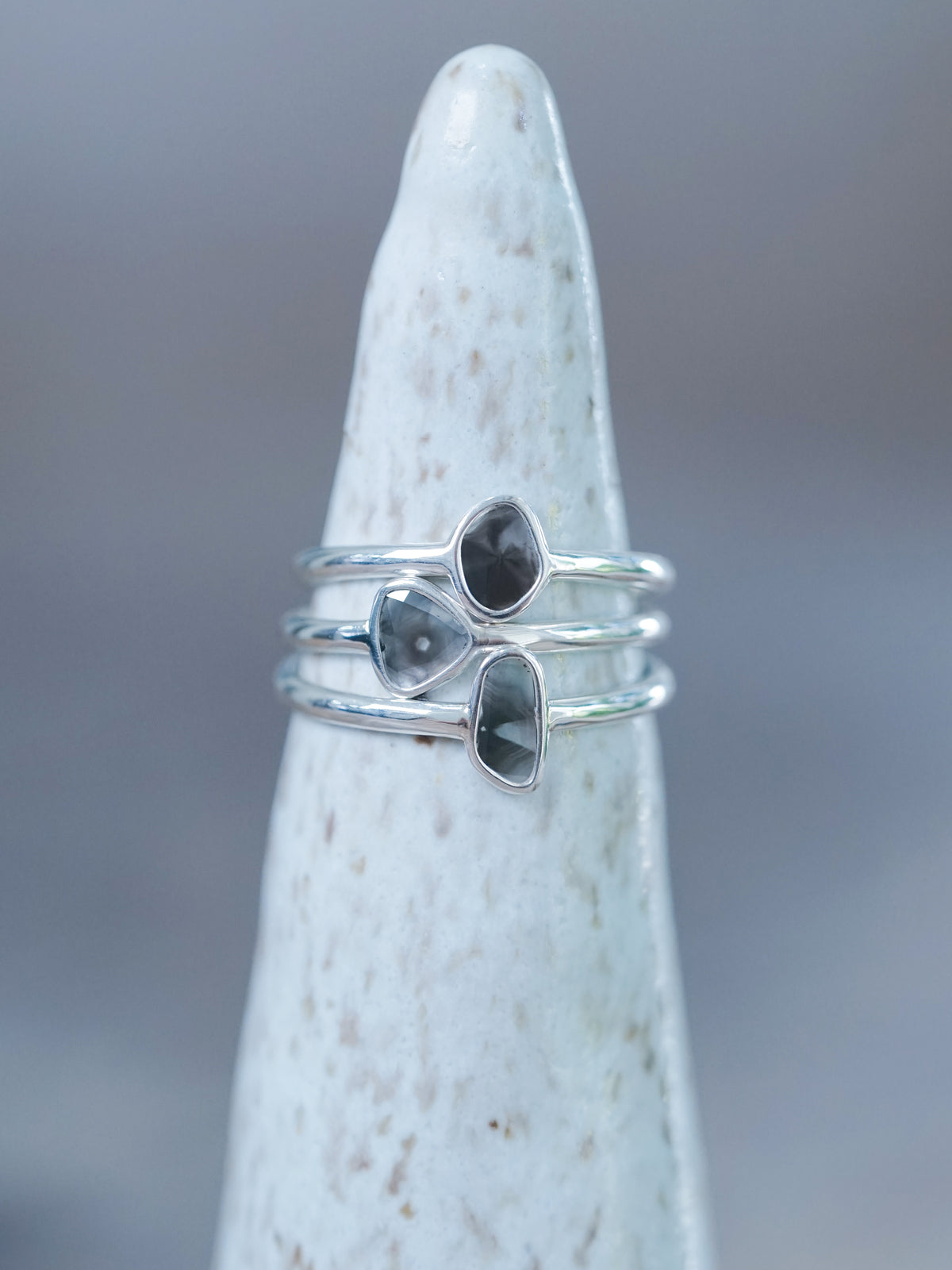 Marble Diamond Slice Ring in Silver - Gardens of the Sun | Ethical Jewelry