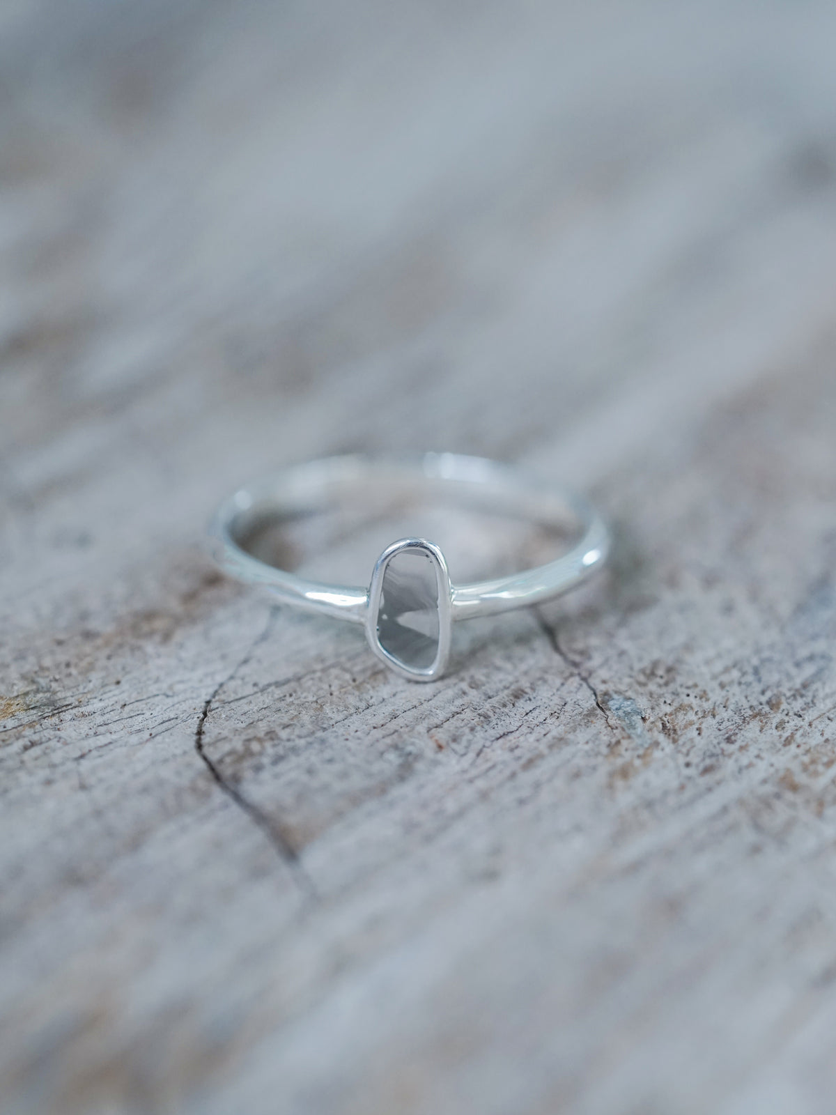 Marble Diamond Slice Ring in Silver - Gardens of the Sun | Ethical Jewelry