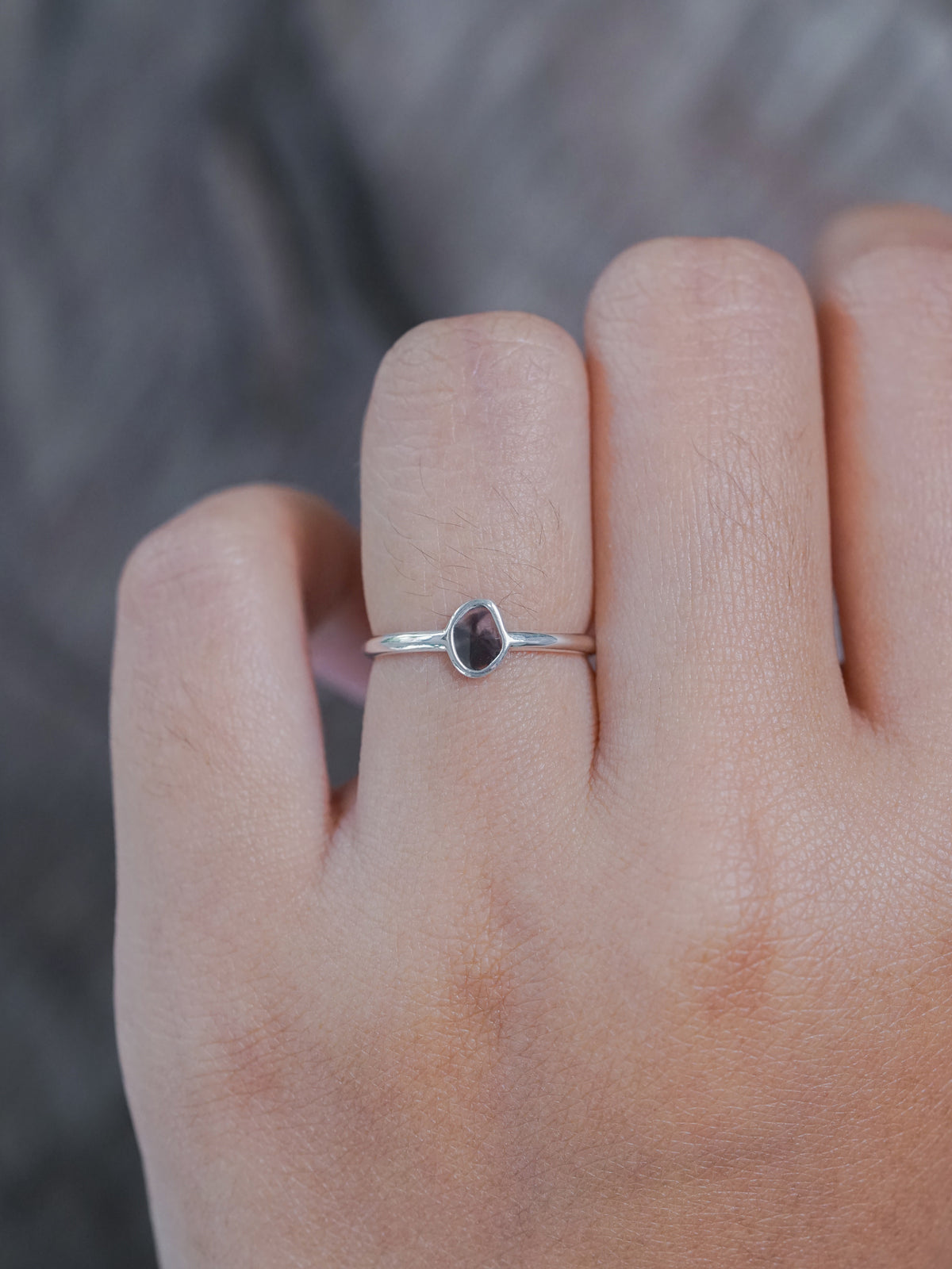 Marble Diamond Slice Ring in Silver - Gardens of the Sun | Ethical Jewelry