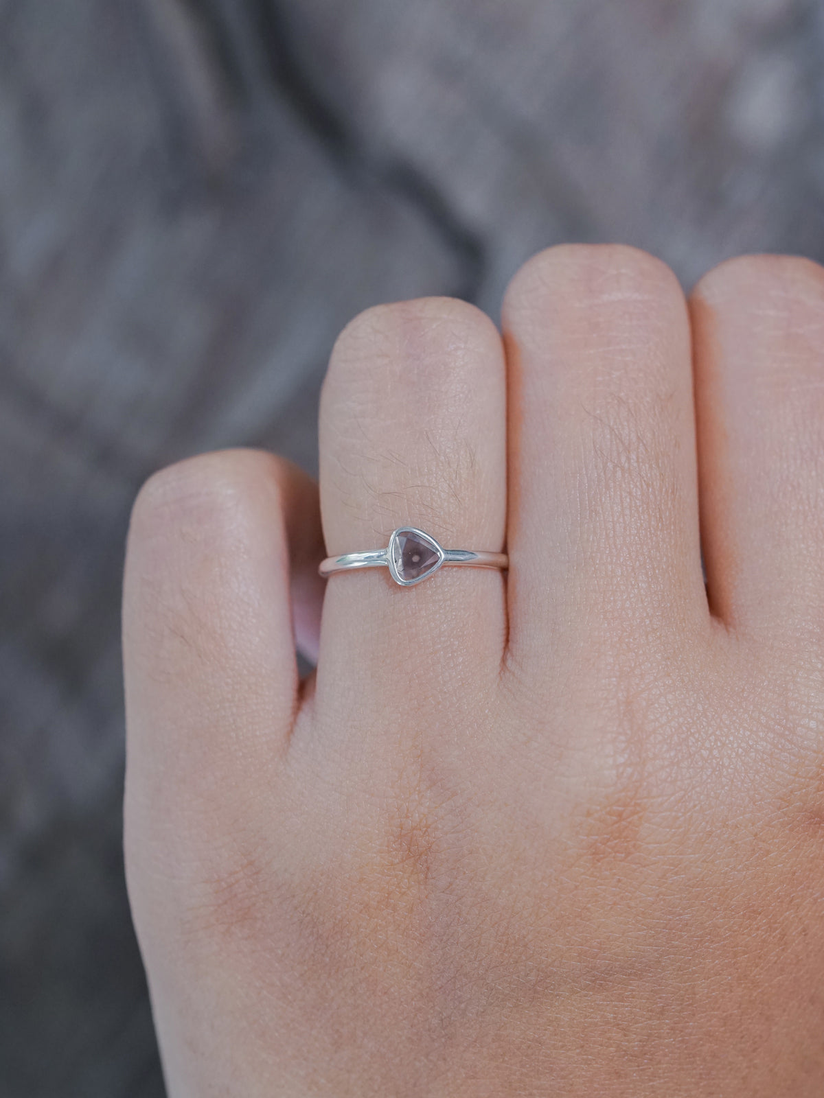 Marble Diamond Slice Ring in Silver - Gardens of the Sun | Ethical Jewelry