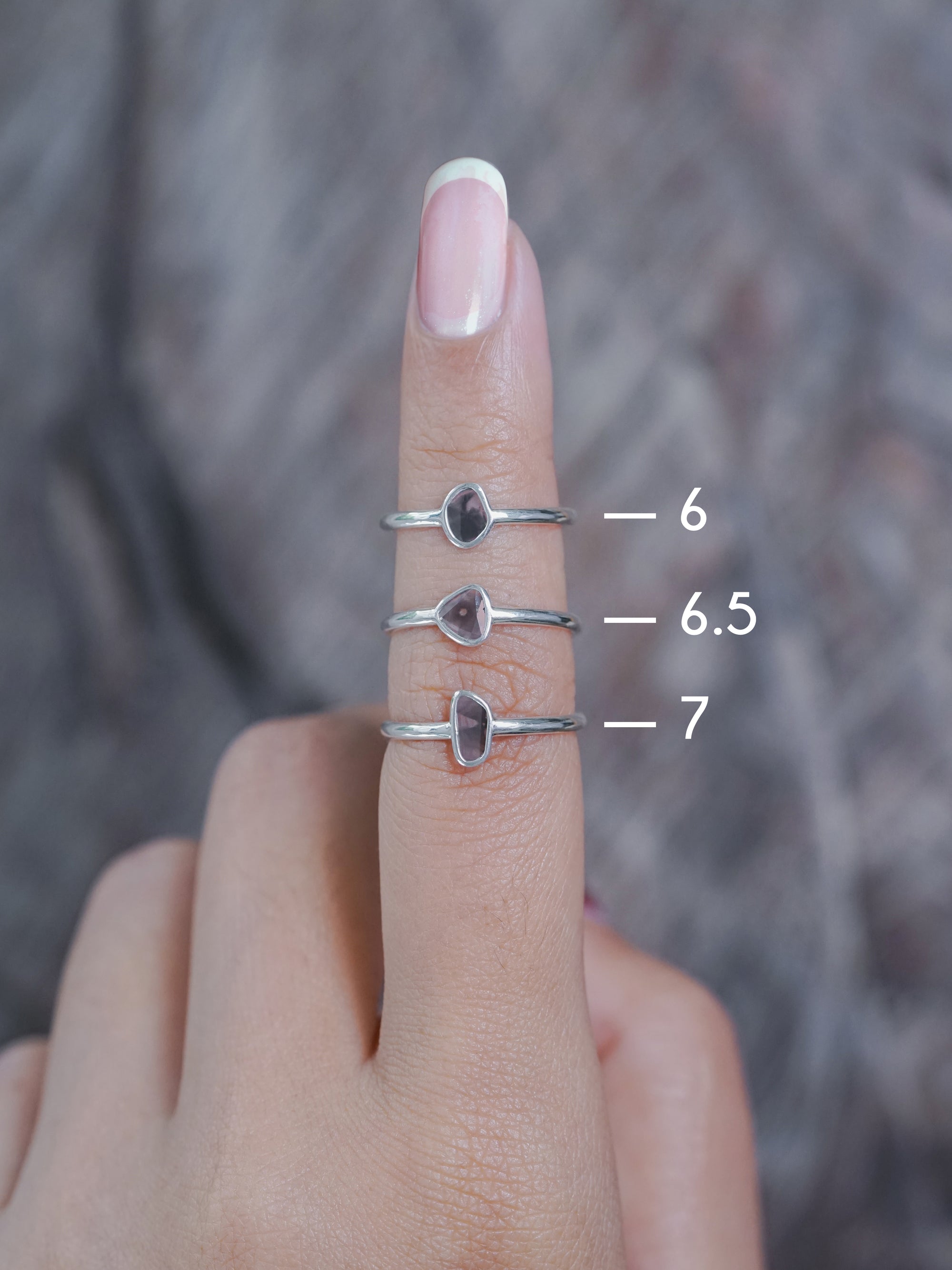Slice Rings Marble Diamond Slice Ring in Silver - Gardens of the Sun | Ethical Jewelry