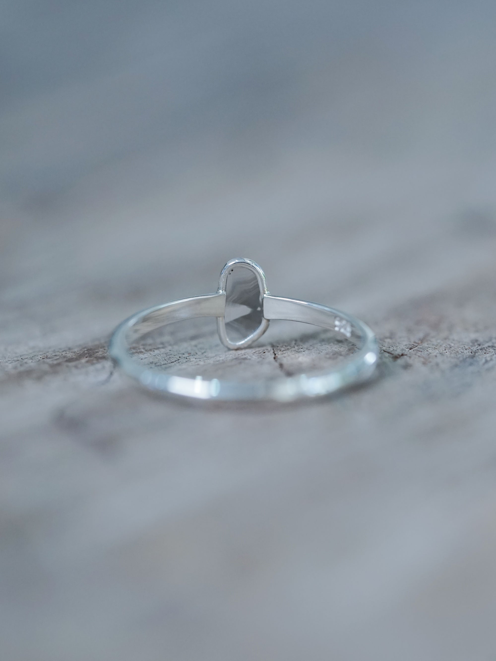 Slice Rings Marble Diamond Slice Ring in Silver - Gardens of the Sun | Ethical Jewelry