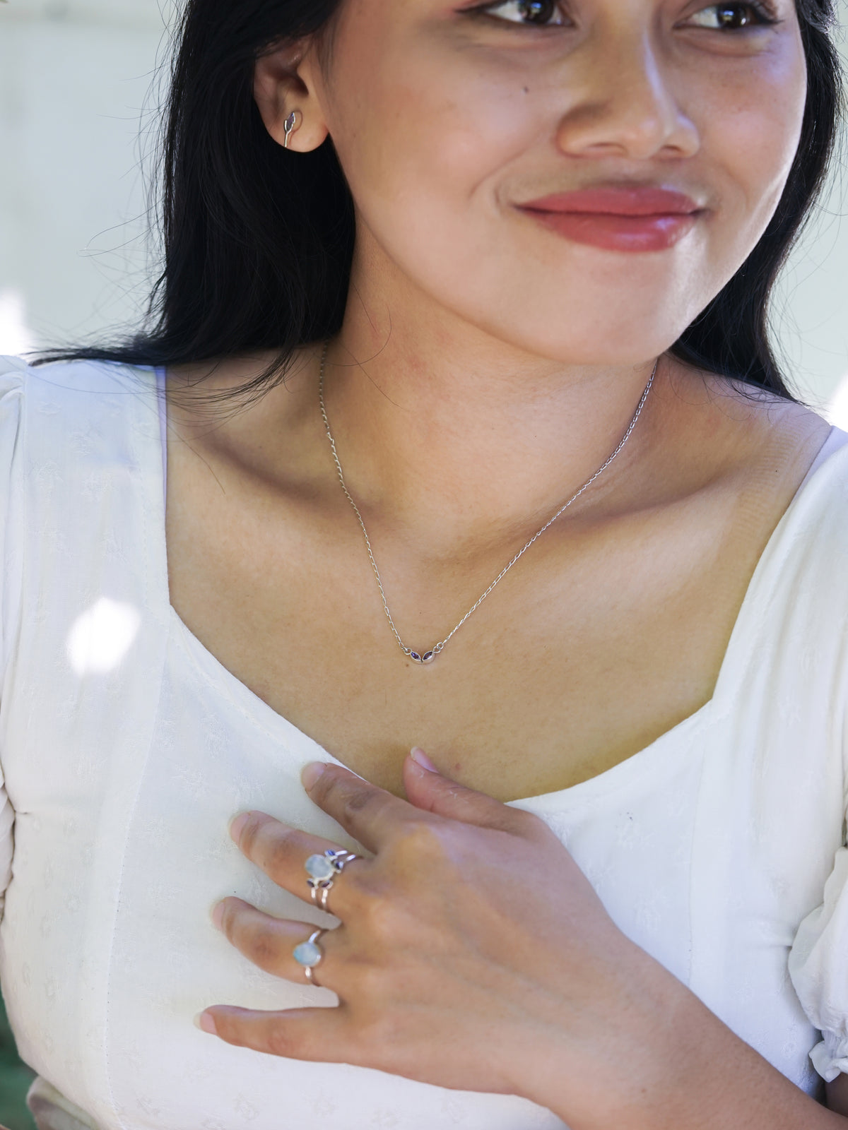 Marquise Amethyst Necklace