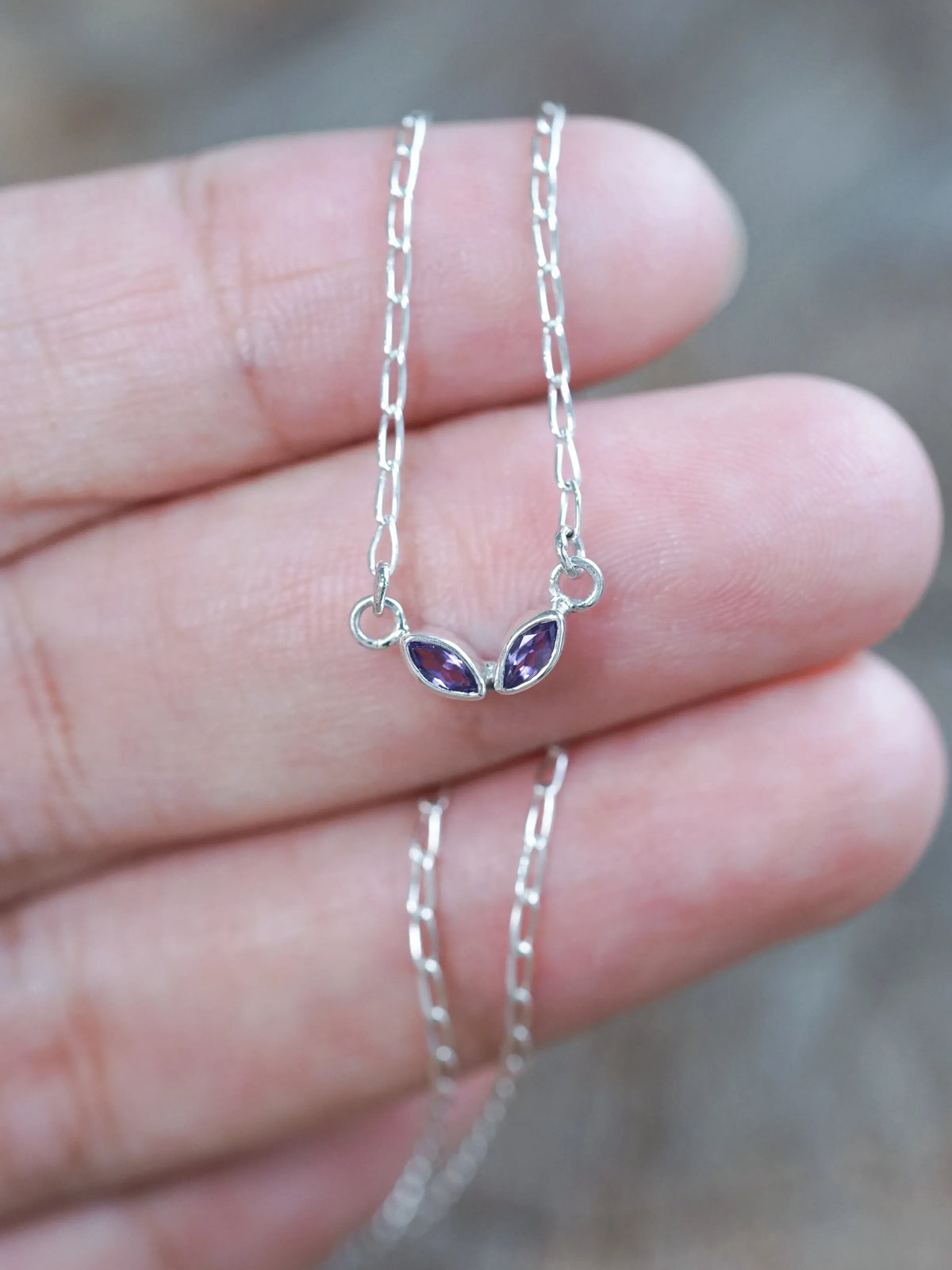 Marquise Amethyst Necklace