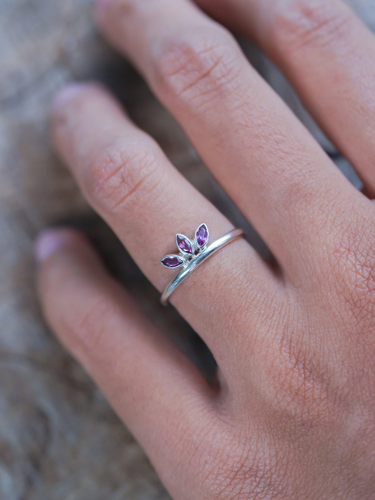 Marquise Garnet Crown Ring - Gardens of the Sun | Ethical Jewelry