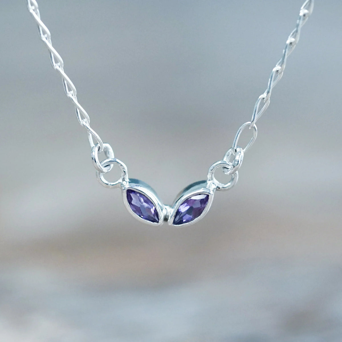 Marquise Amethyst Necklace