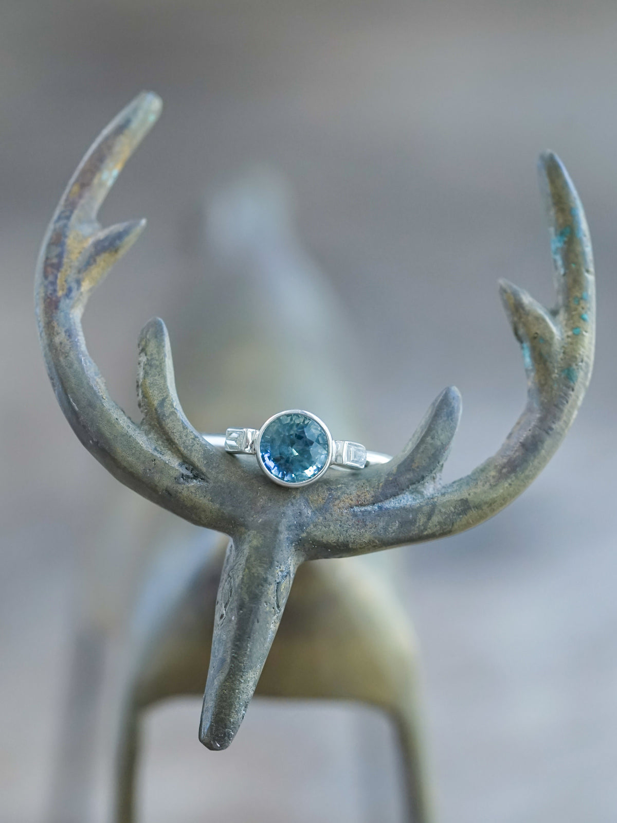 Mermaid Sapphire and Diamond Ring - Gardens of the Sun | Ethical Jewelry