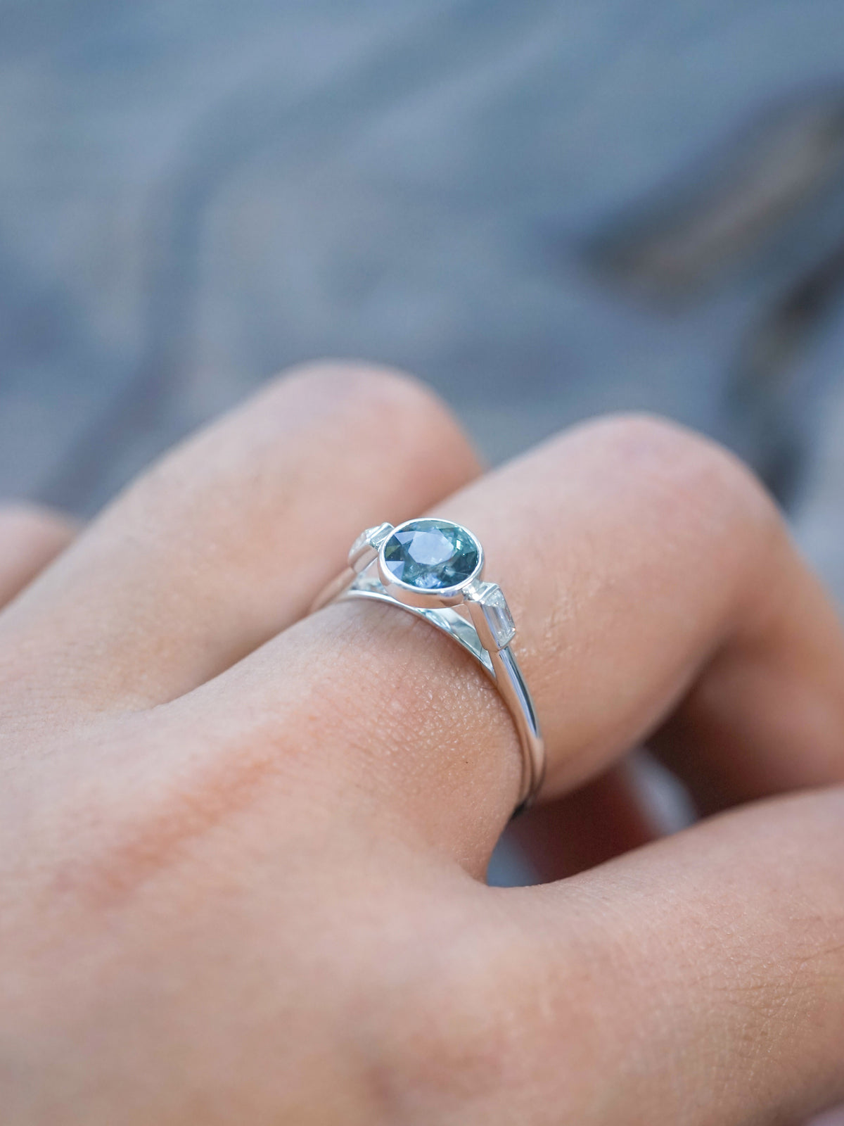Mermaid Sapphire and Diamond Ring - Gardens of the Sun | Ethical Jewelry