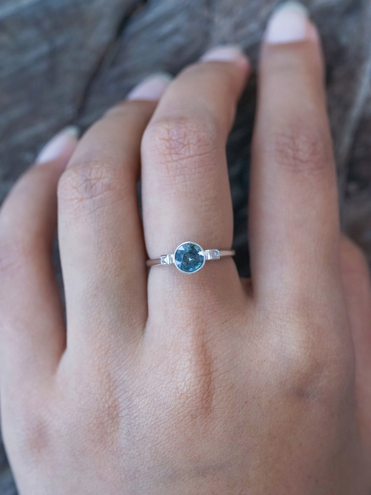 Mermaid Sapphire and Diamond Ring - Gardens of the Sun | Ethical Jewelry