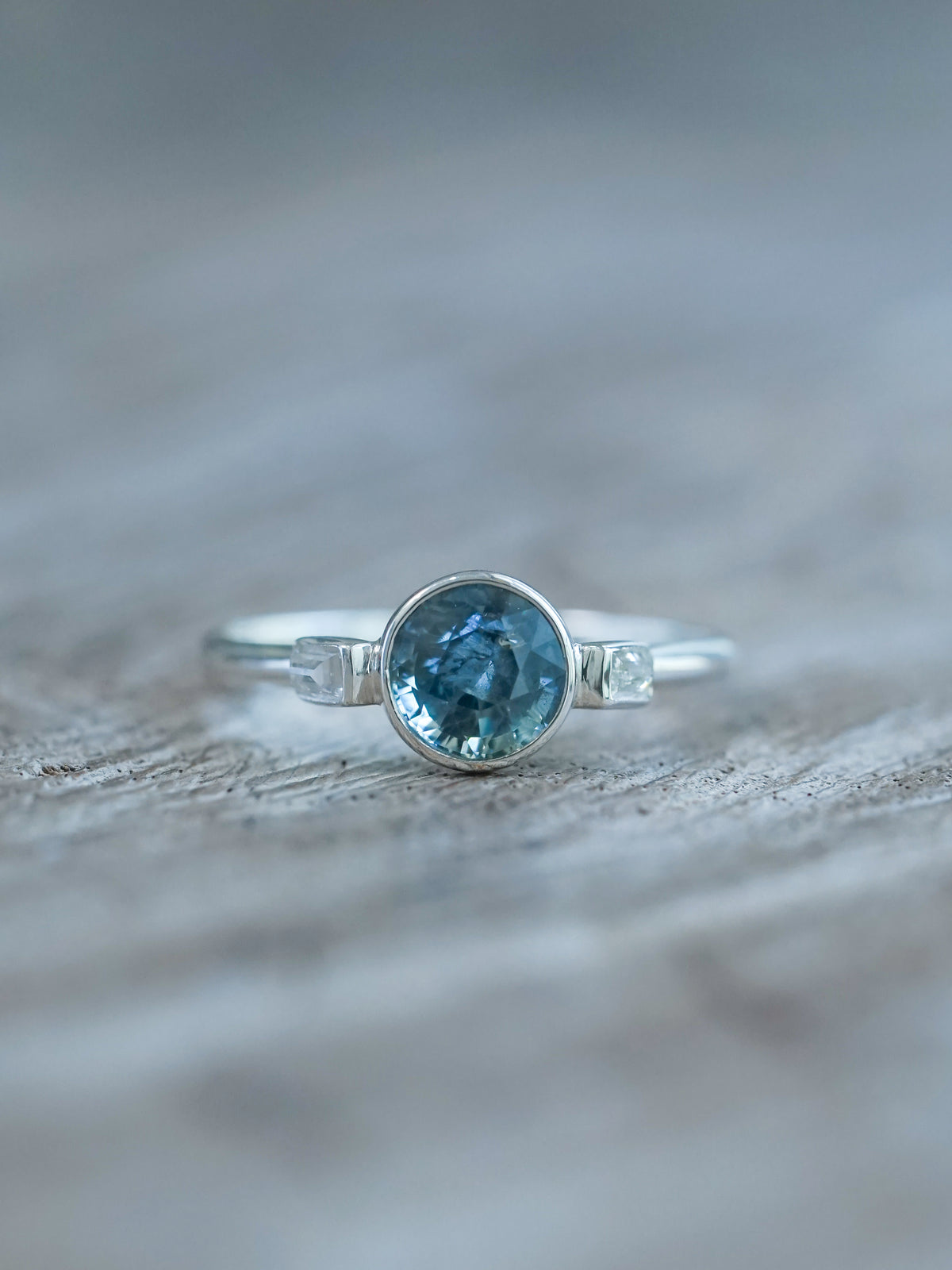 Mermaid Sapphire and Diamond Ring - Gardens of the Sun | Ethical Jewelry