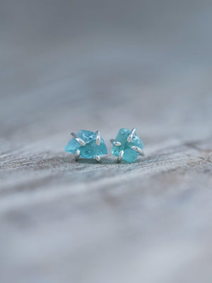 Mesa Grande Rough Apatite Earrings - Gardens of the Sun | Ethical Jewelry