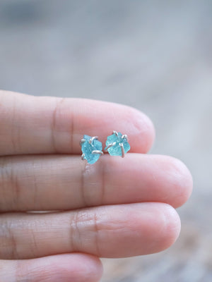 Mesa Grande Rough Apatite Earrings - Gardens of the Sun | Ethical Jewelry