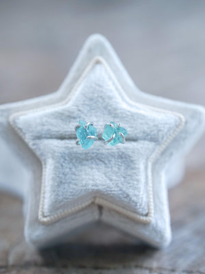 Mesa Grande Rough Apatite Earrings - Gardens of the Sun | Ethical Jewelry