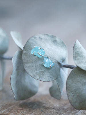 Mesa Grande Rough Apatite Earrings - Gardens of the Sun | Ethical Jewelry