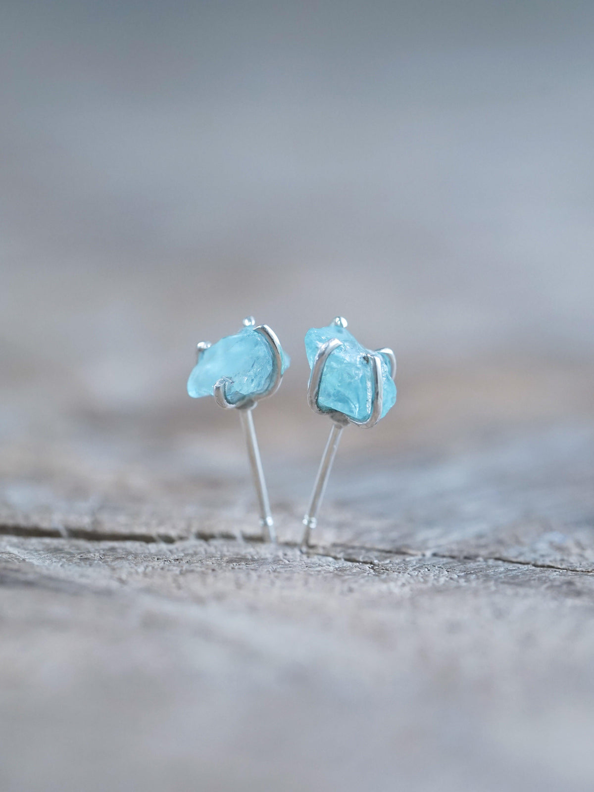 Mesa Grande Rough Apatite Earrings - Gardens of the Sun | Ethical Jewelry