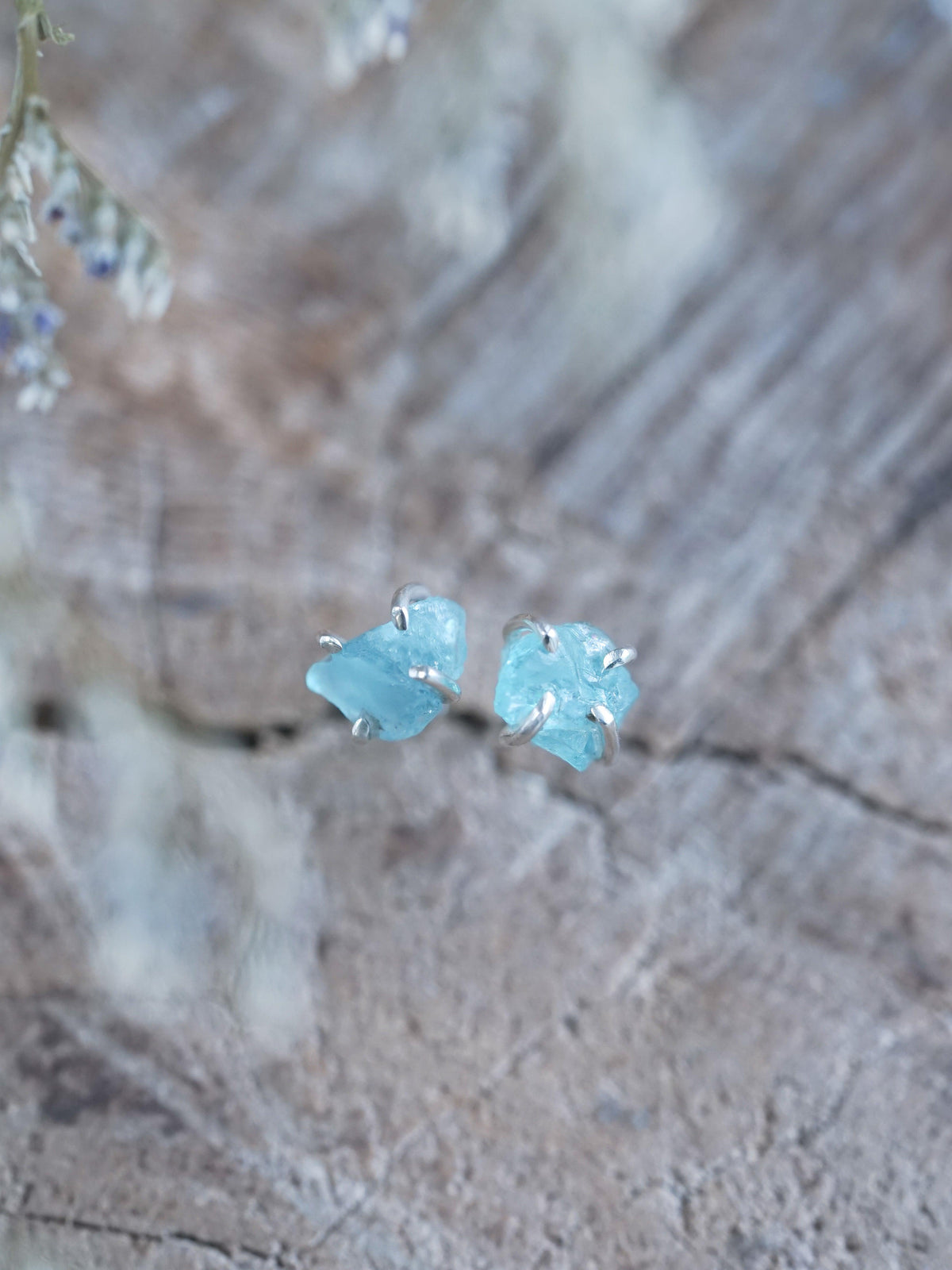 Mesa Grande Rough Apatite Earrings - Gardens of the Sun | Ethical Jewelry