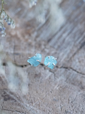 Mesa Grande Rough Apatite Earrings - Gardens of the Sun | Ethical Jewelry