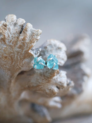 Mesa Grande Rough Apatite Earrings - Gardens of the Sun | Ethical Jewelry