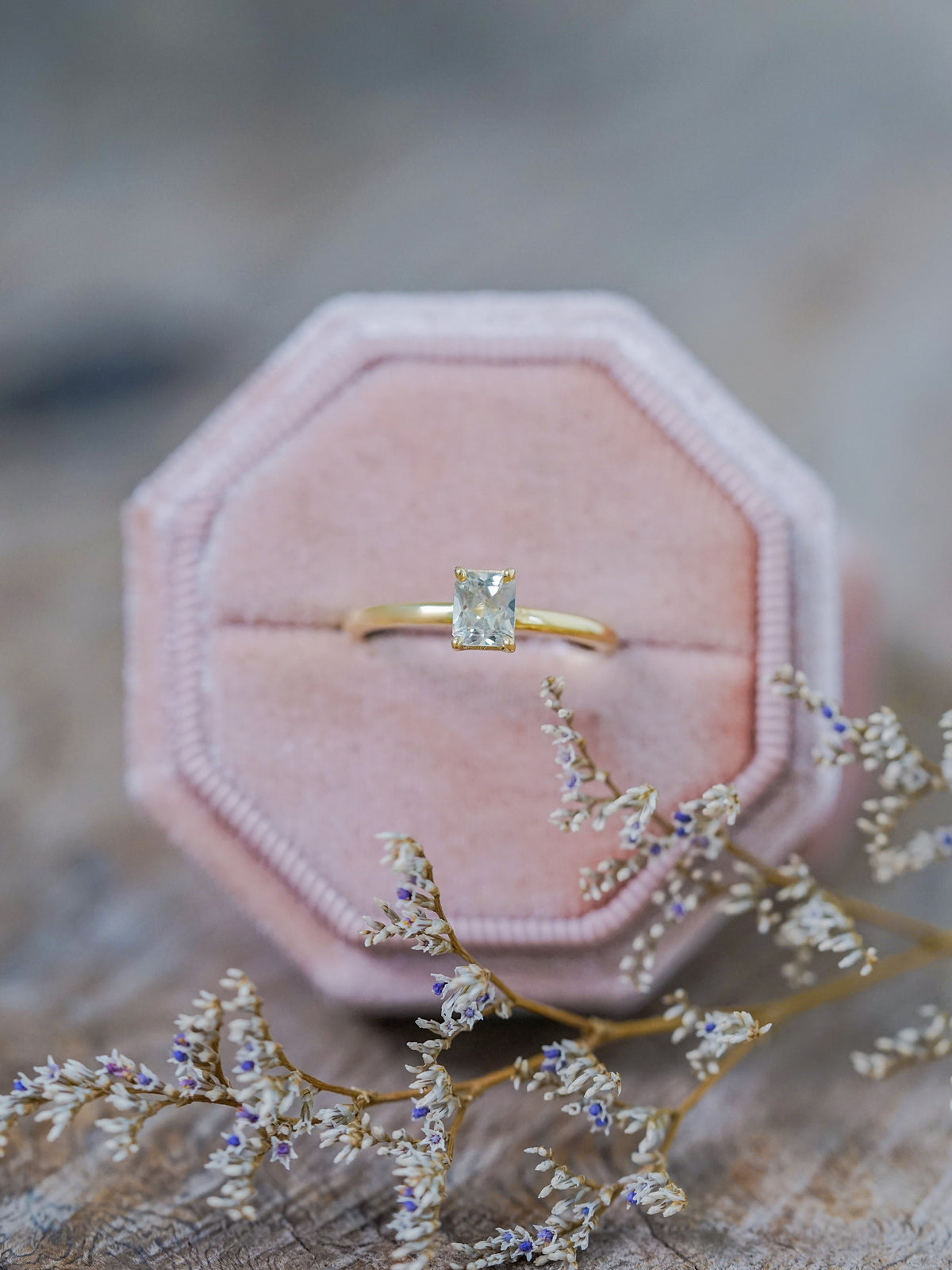 Mint Green Montana Sapphire Ring in Gold - Size 6 - Gardens of the Sun | Ethical Jewelry