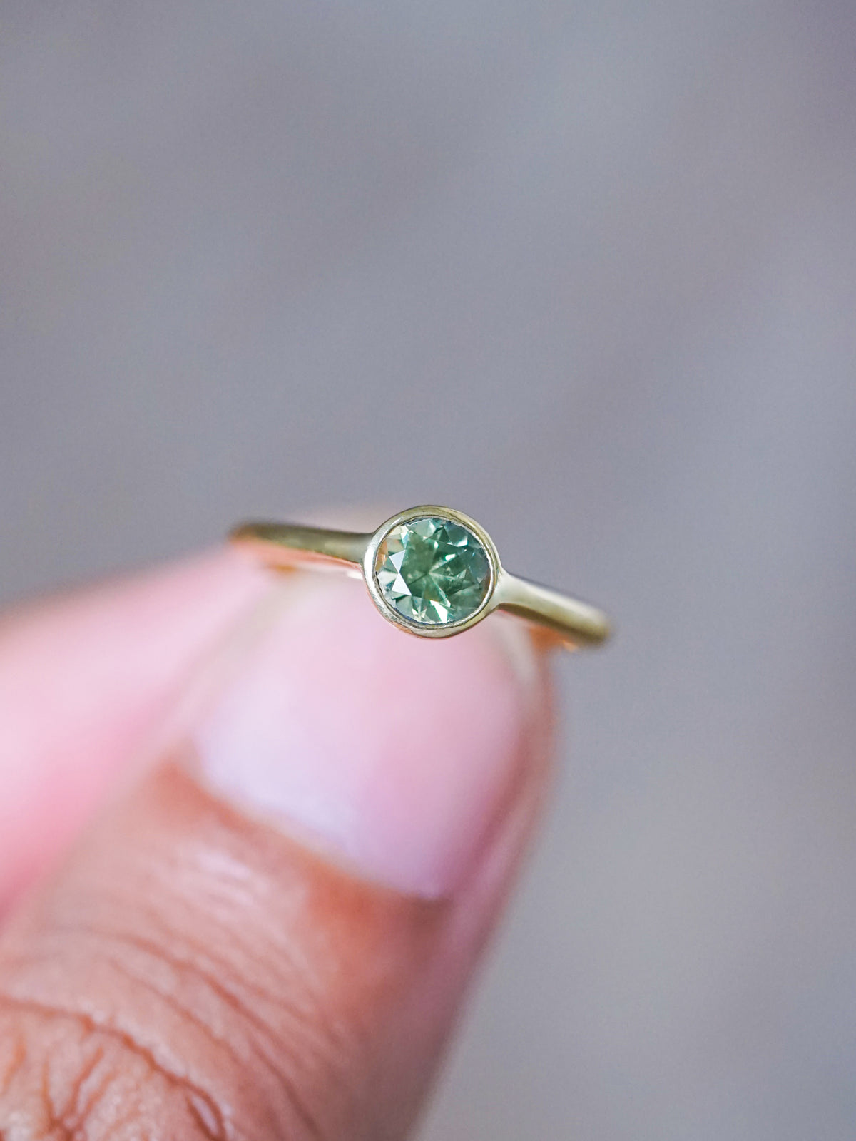 Mint Green Sapphire Ring in Gold - Gardens of the Sun | Ethical Jewelry