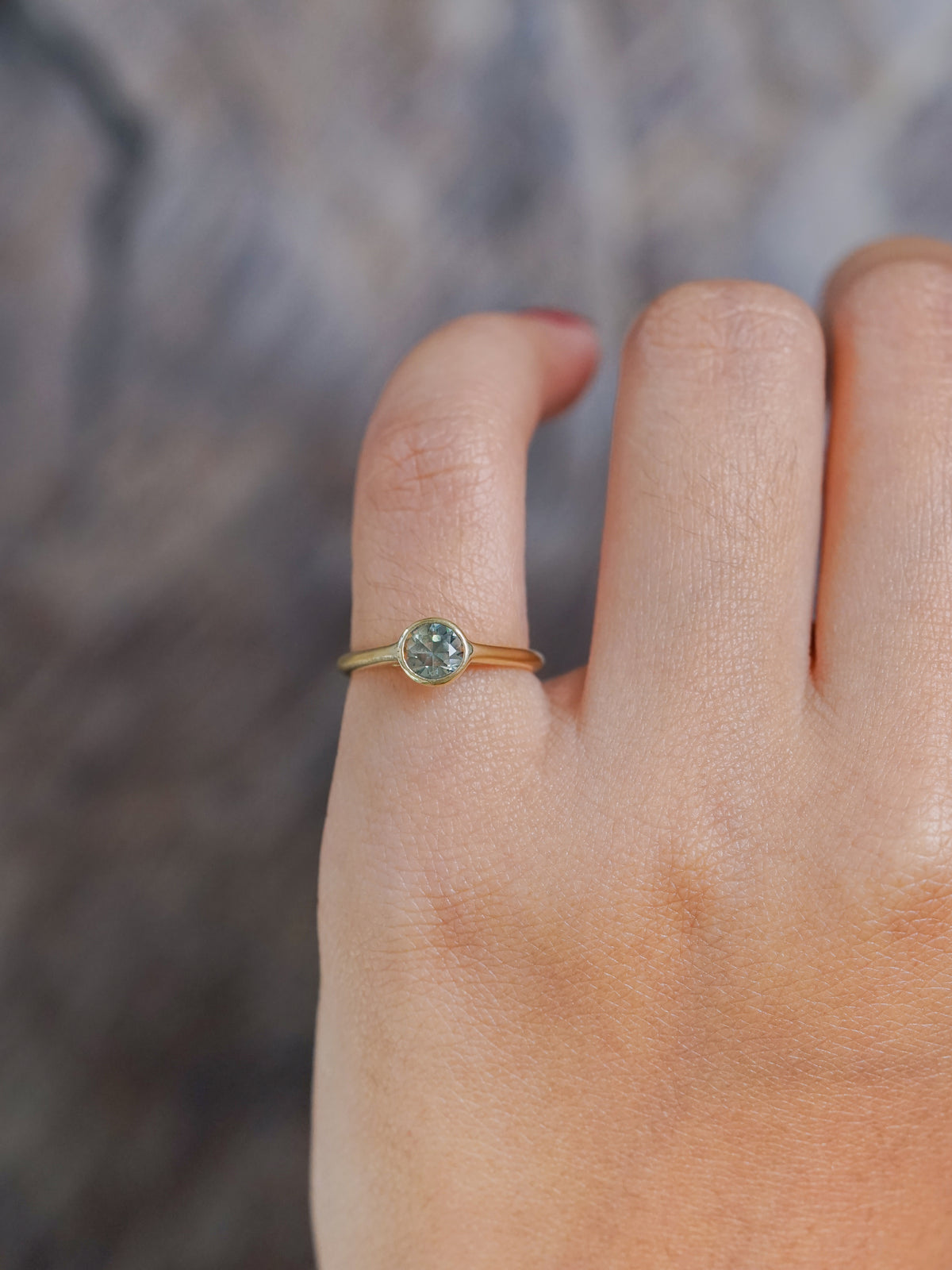 Mint Green Sapphire Ring in Gold - Gardens of the Sun | Ethical Jewelry