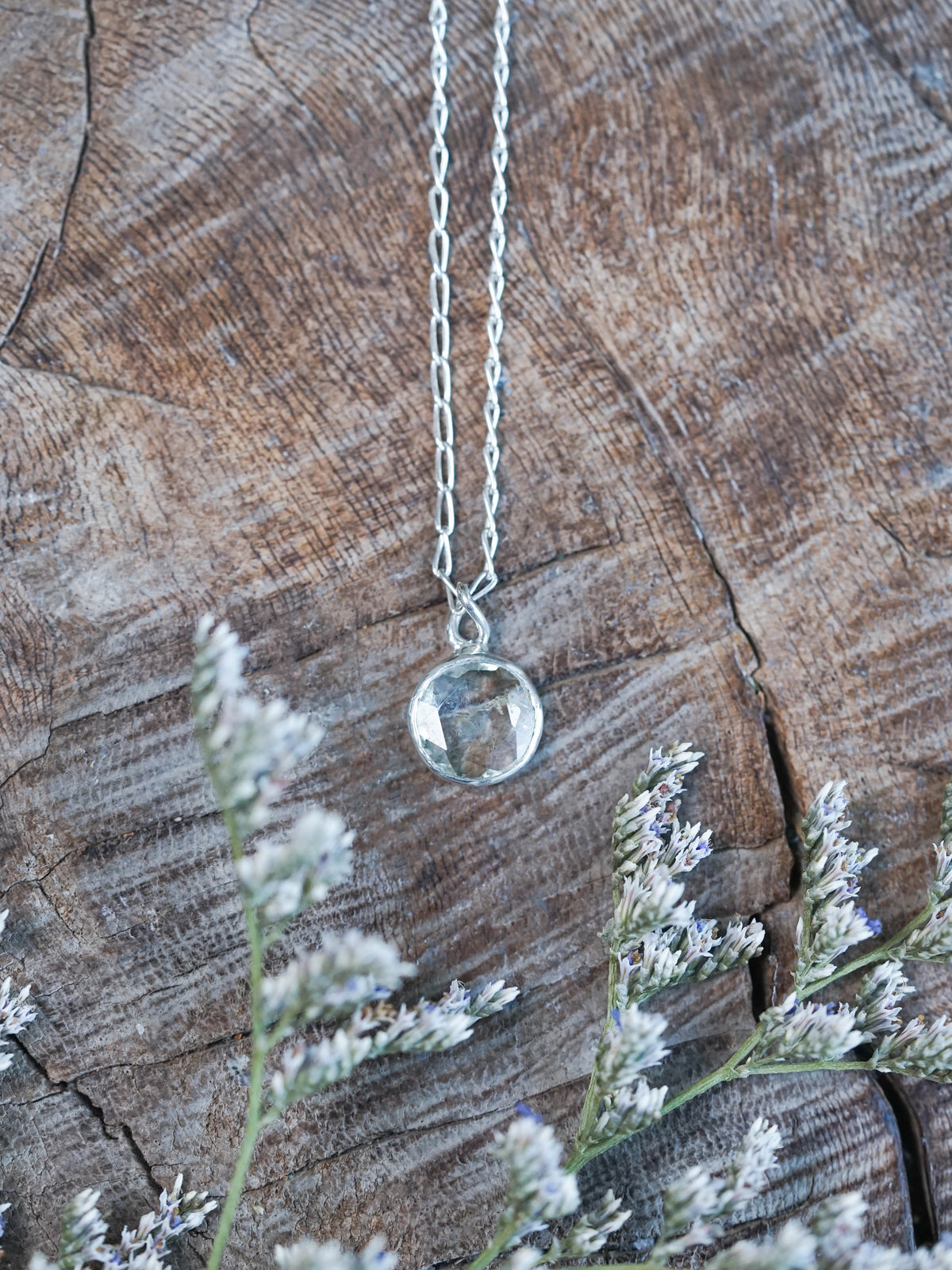Mint Montana Sapphire Necklace in Silver