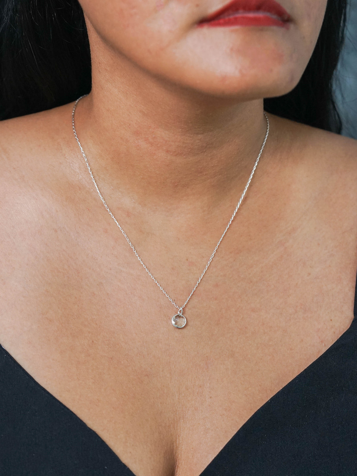 Mint Montana Sapphire Necklace in Silver