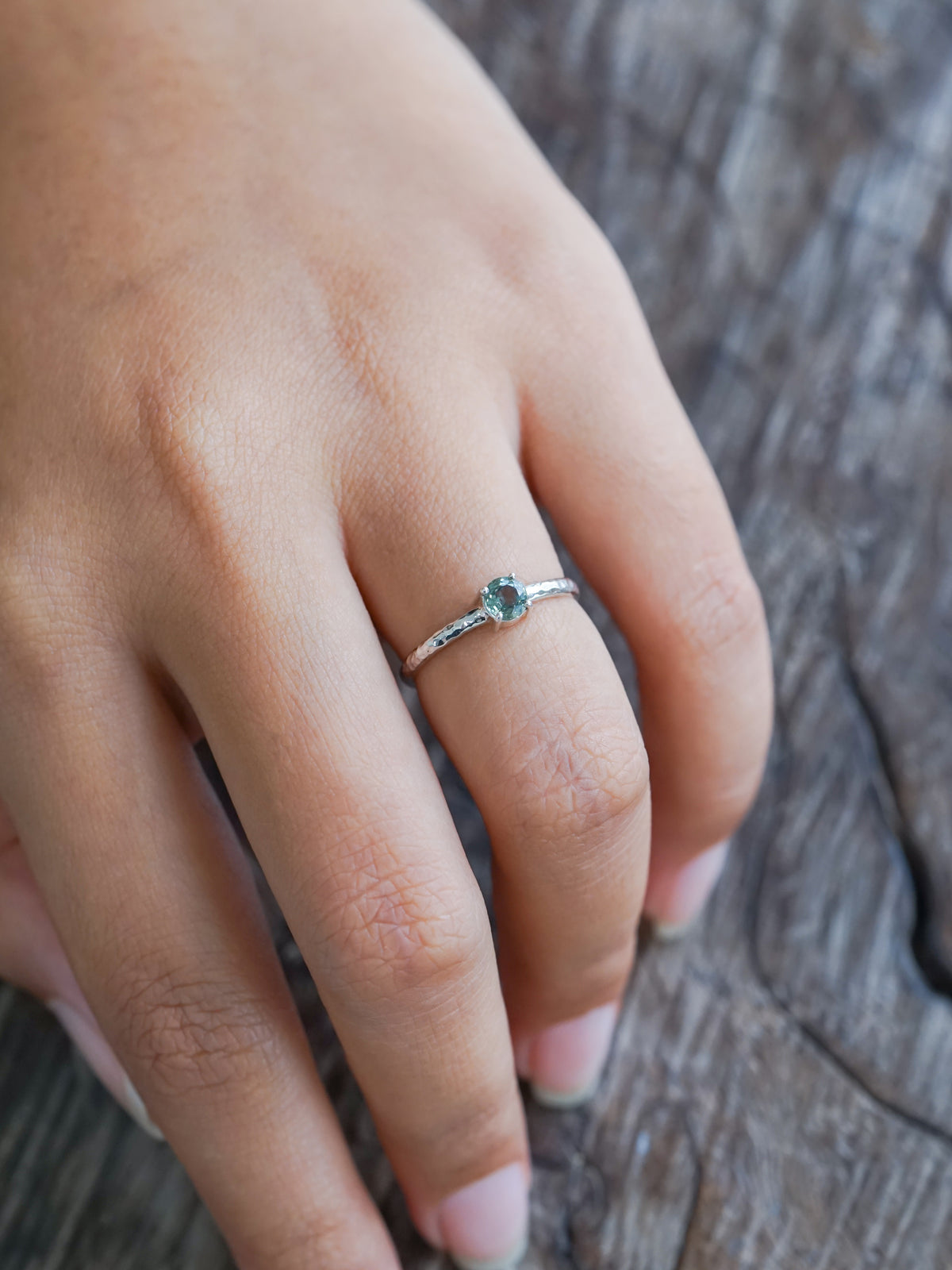 Mint Montana Sapphire Ring - Gardens of the Sun | Ethical Jewelry