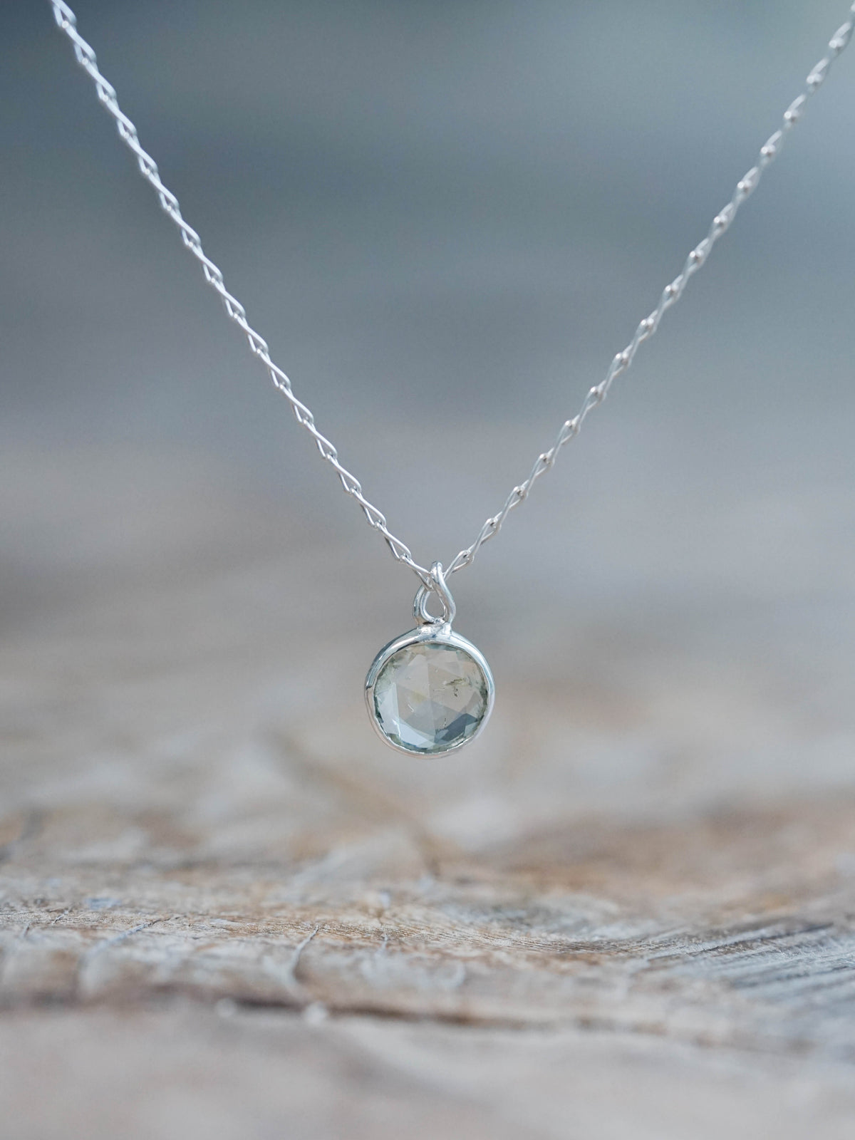 Mint Montana Sapphire Pendant in Sterling Silver
